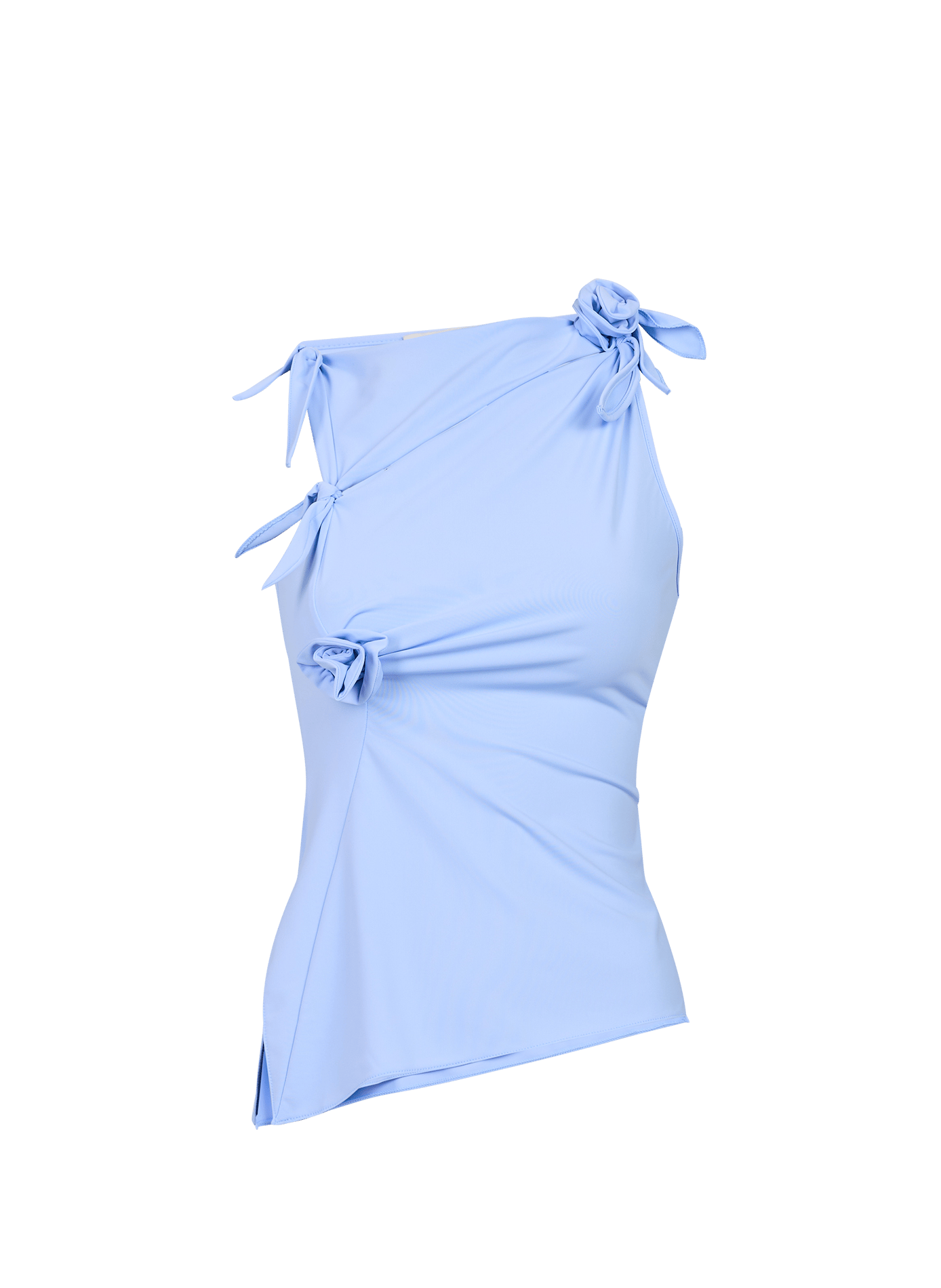 Top mit Blumendetails ohne Ärmel COPERNI Blau