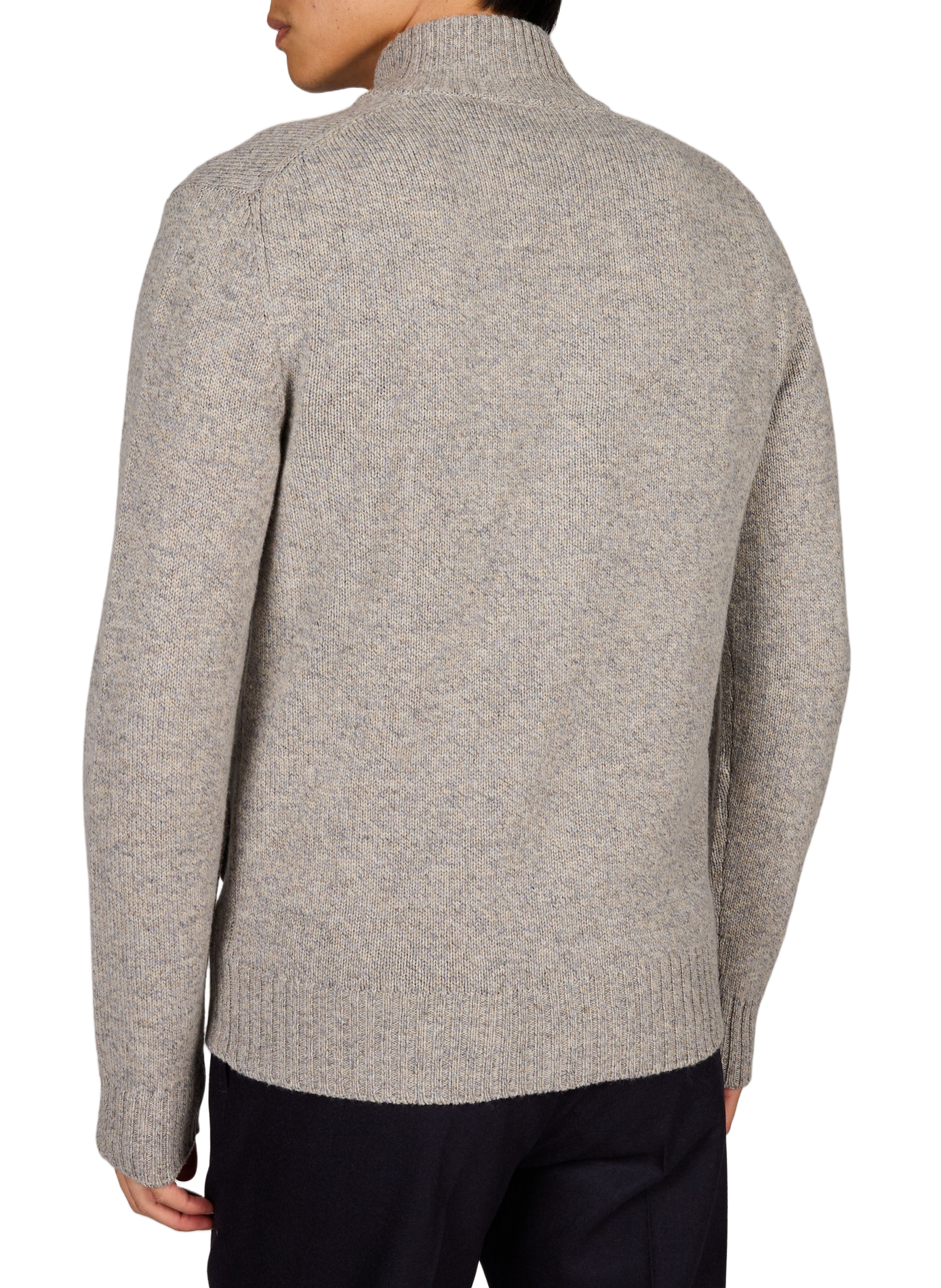 Wool high-neck knit cardigan SLOWEAR Grey