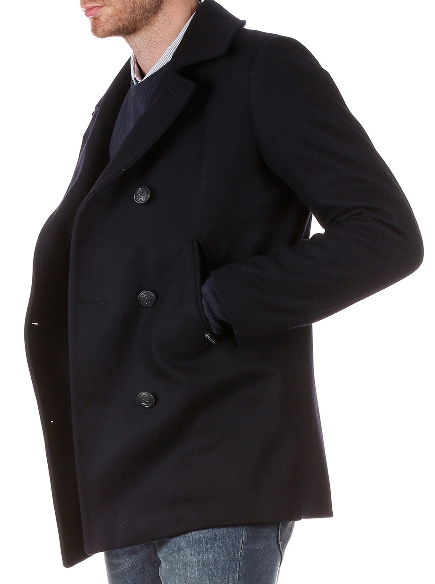 Caban en drap de laine ARMOR-LUX Bleu