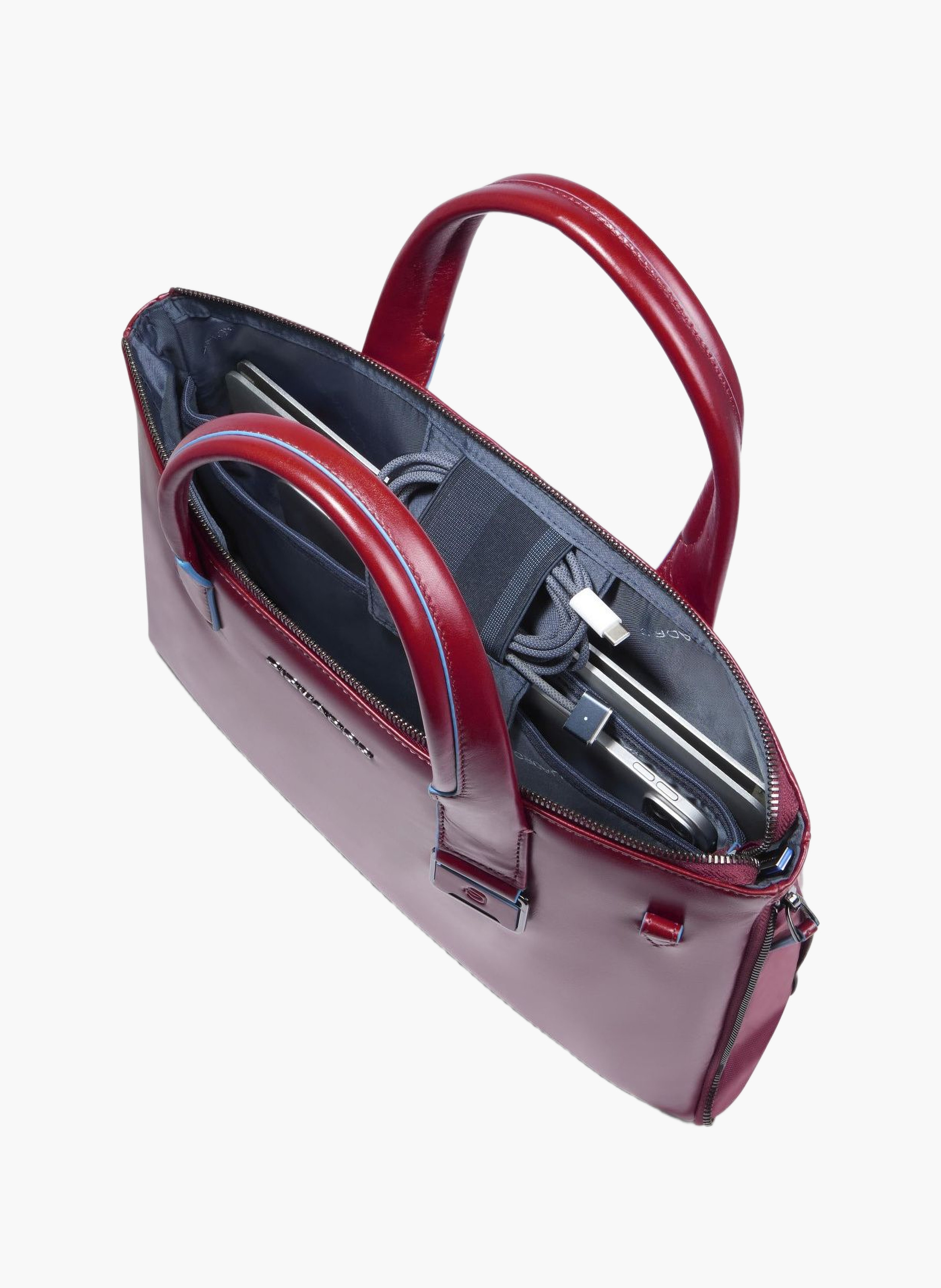 Sac à ordinateur mince 14" personnalisable PIQUADRO Rouge