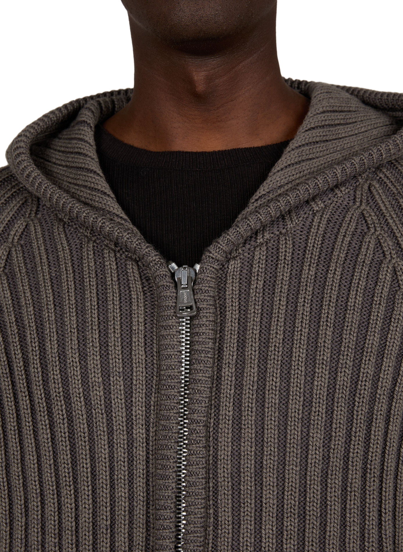 Zip-up wool hooded vest OUR LEGACY Khaki