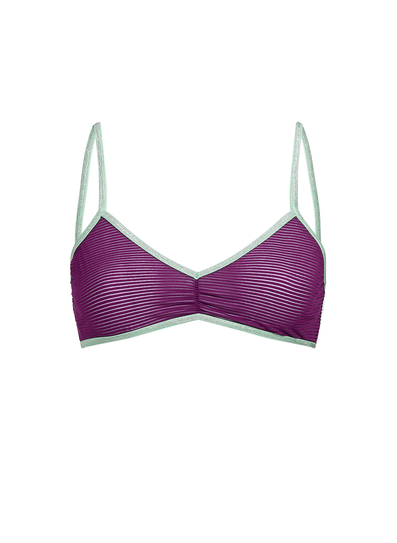 Triangel-BH aus Samtjacquard LA NOUVELLE Violett