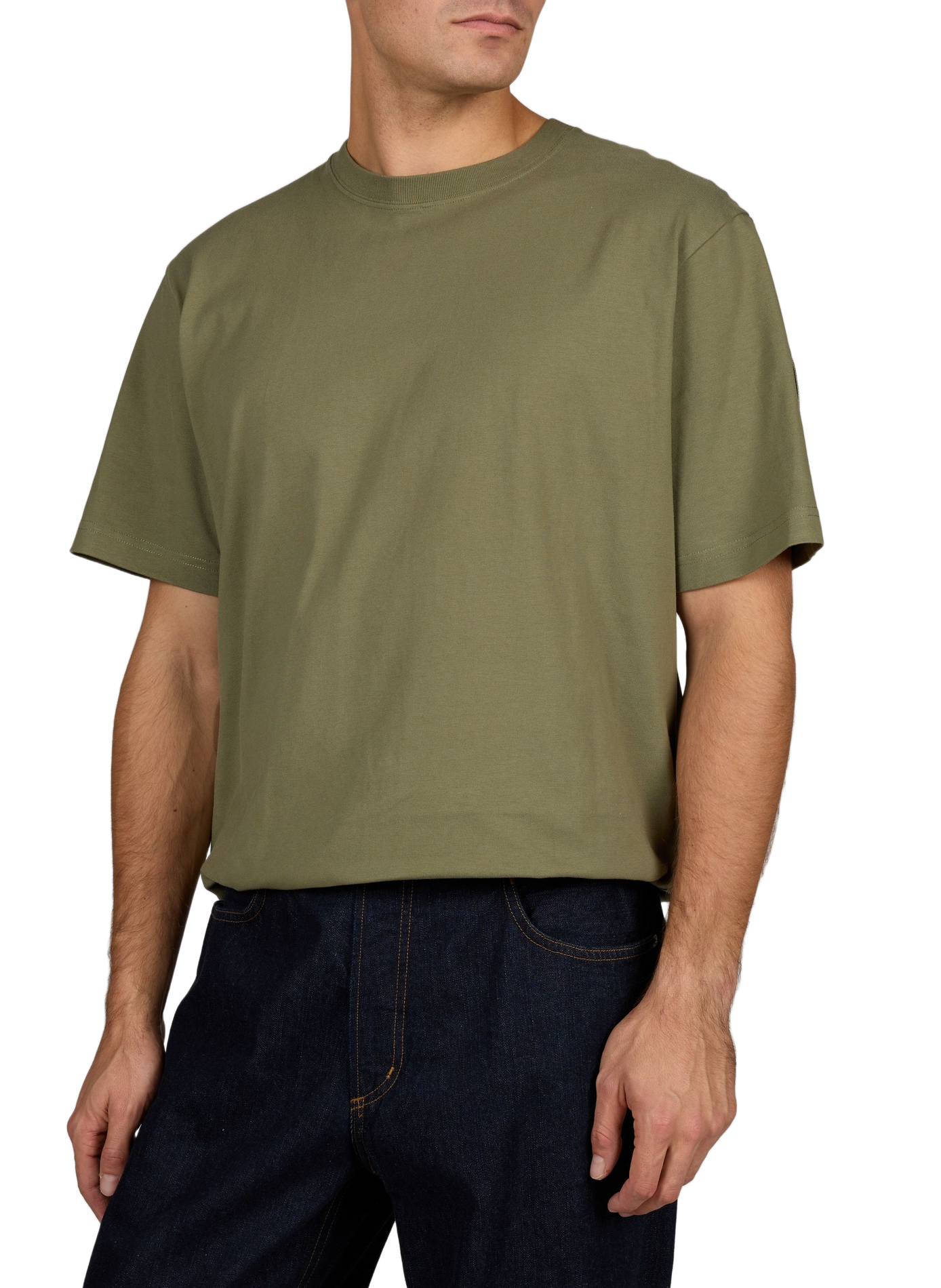 NOVO plain straight crew-neck T-shirt CANADA GOOSE Khaki
