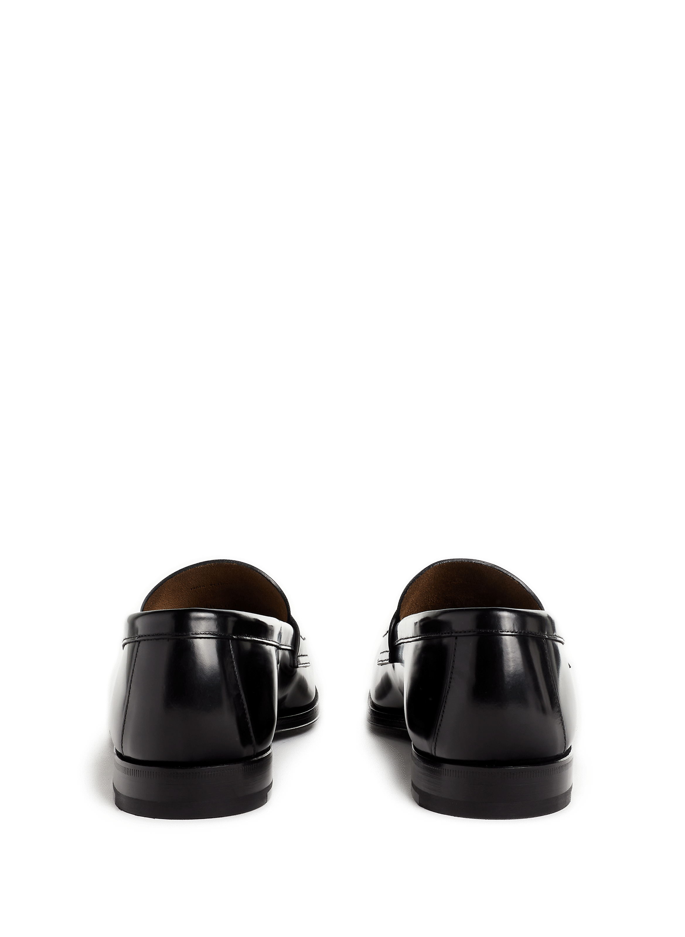 Leather loafers PRADA Black