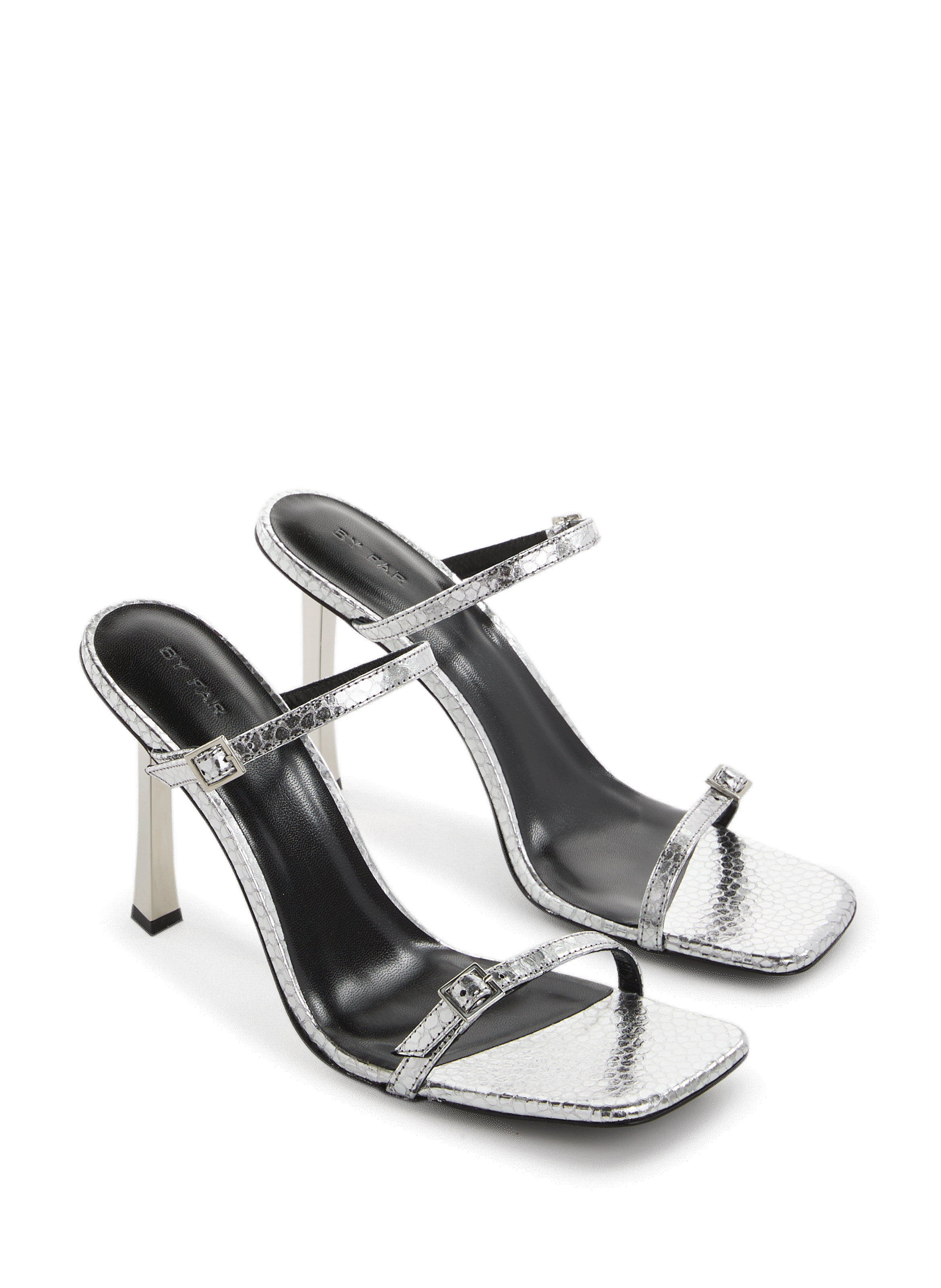 Sandales Flick en cuir BY FAR Argent