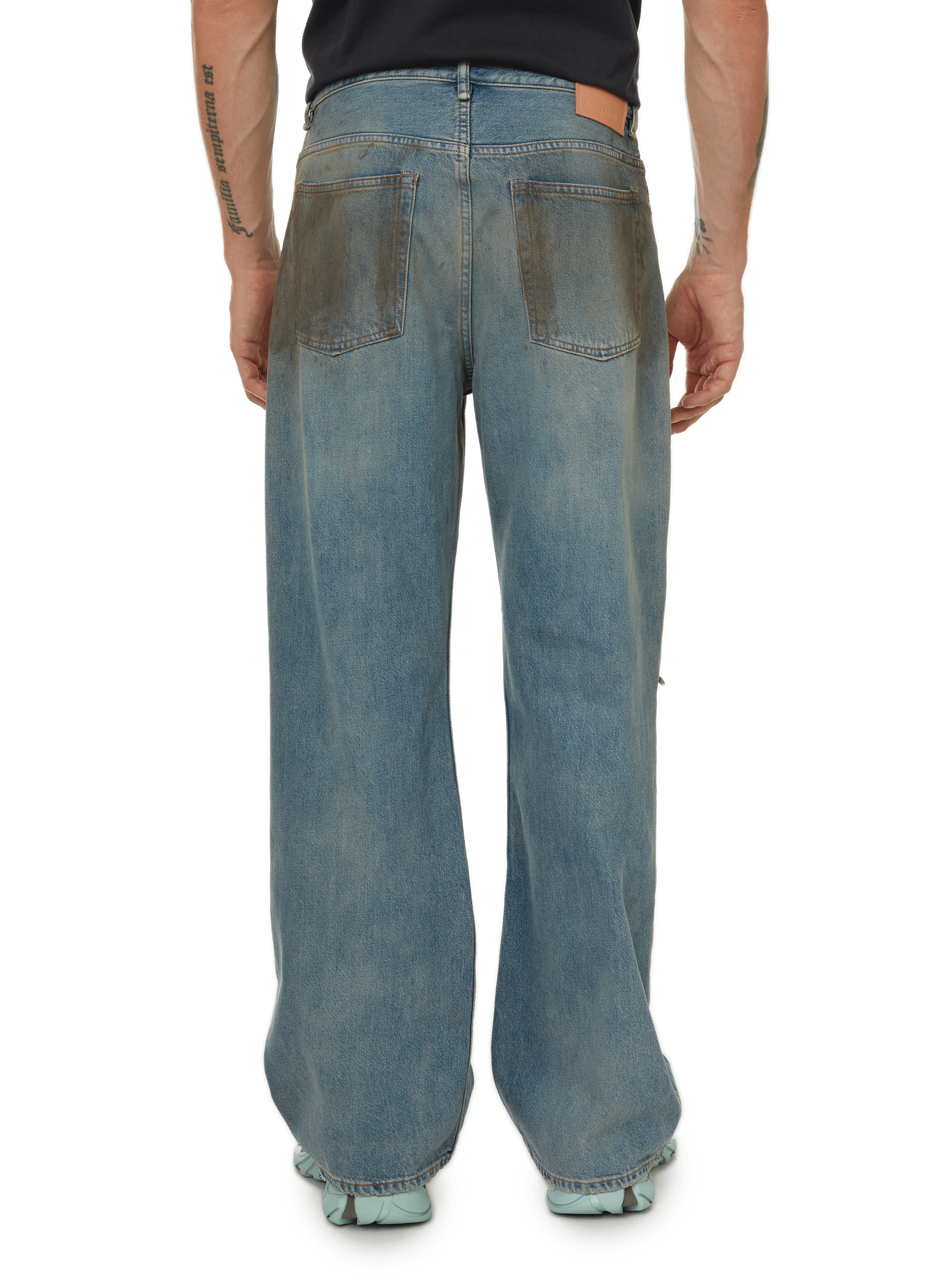 Jean aspect usé en coton  ACNE STUDIOS Bleu