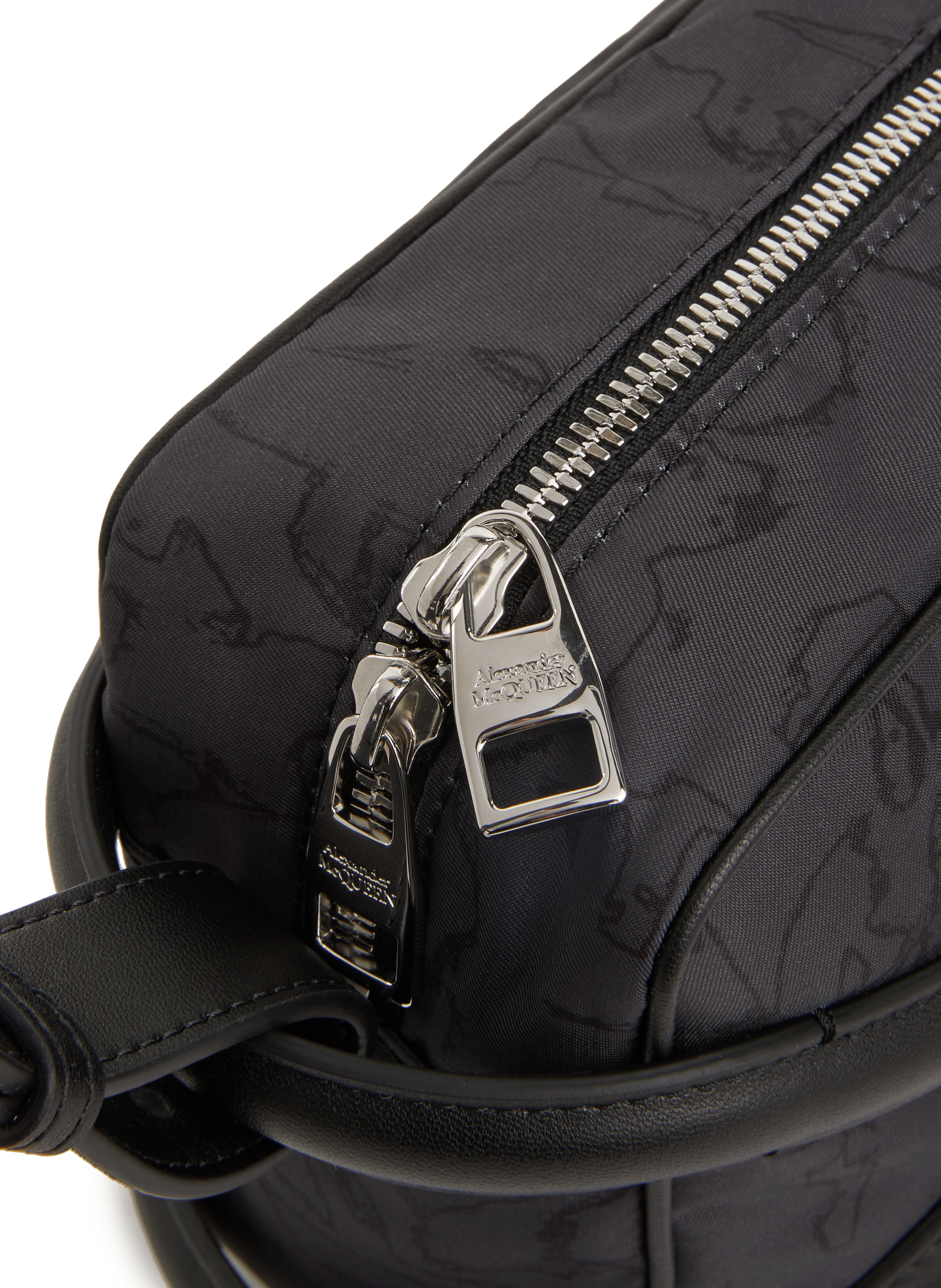 Sac à bandoulière imprimé ALEXANDER MCQUEEN Noir