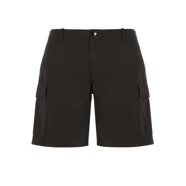 Kenzo Straight Cotton Shorts In Black