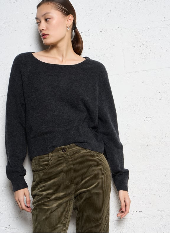 Pull ample en laine mélangée raxow Noir by AMERICAN VINTAGE AMERICAN VINTAGE Pull ample en laine mélangée raxow Noir