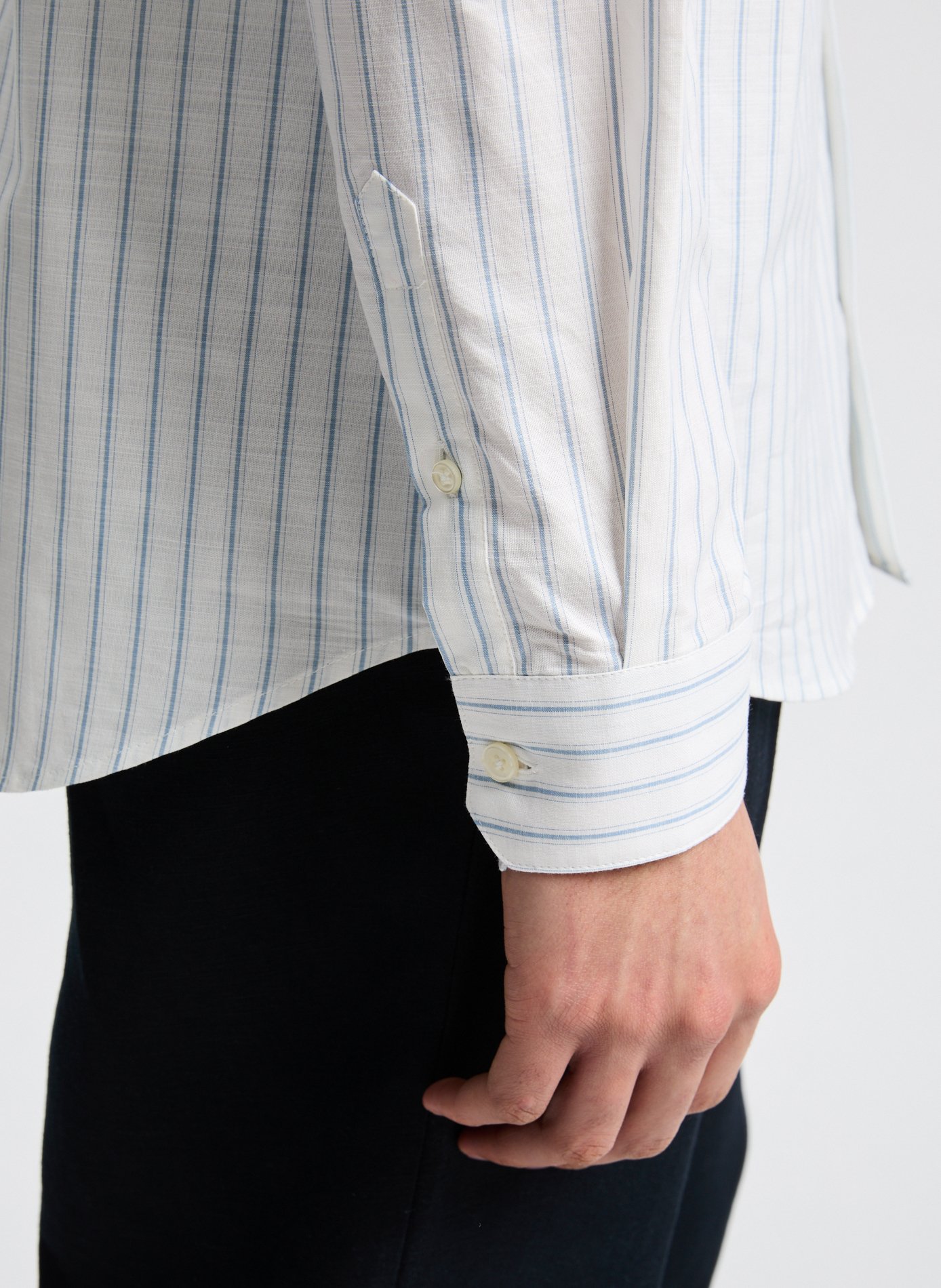 Chemise à rayures en coton AU PRINTEMPS PARIS Bleu