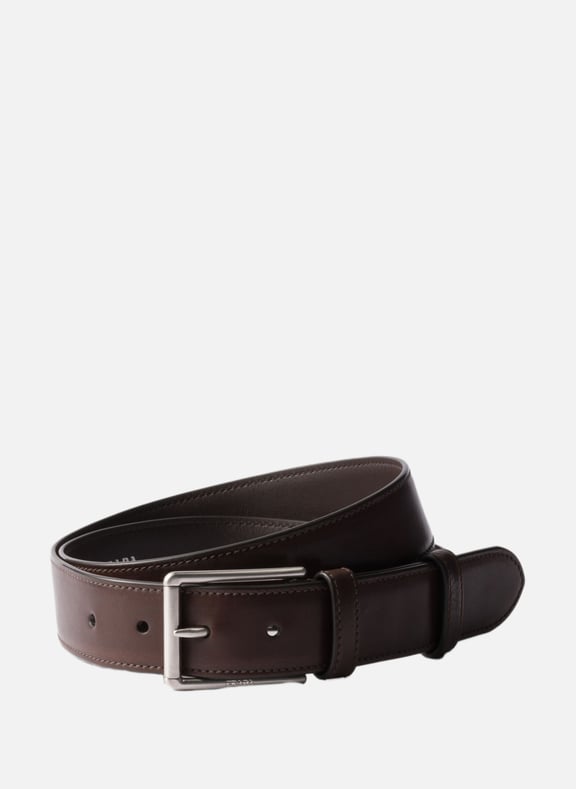 Ceinture en cuir vieilli Marron by PRADA PRADA Ceinture en cuir vieilli Marron