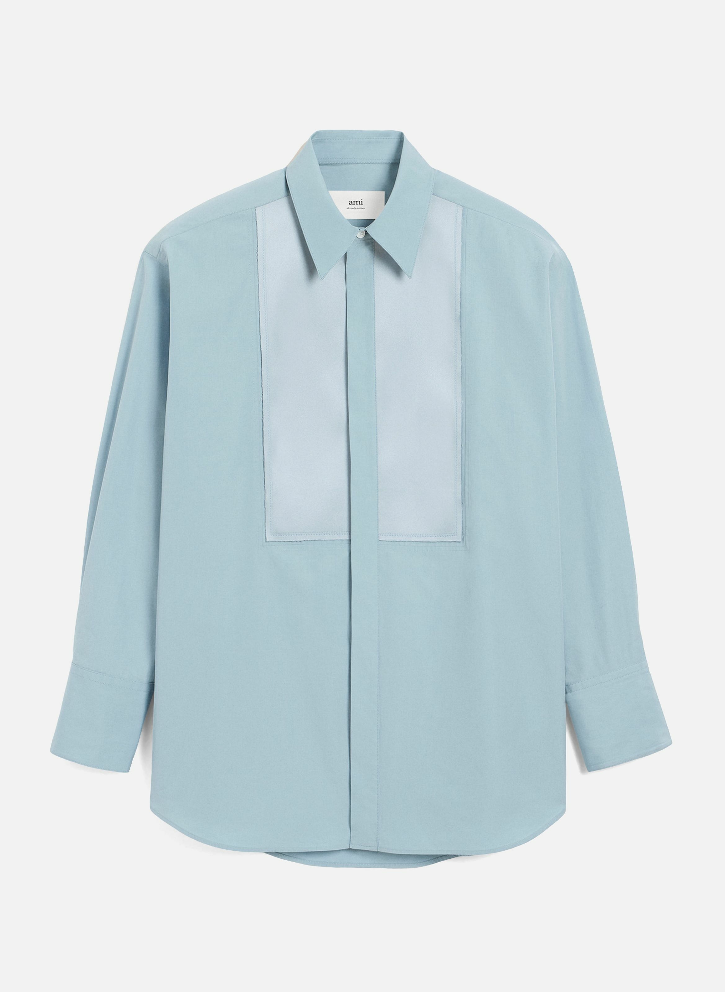 Chemise oversize en coton unisexe AMI PARIS Bleu