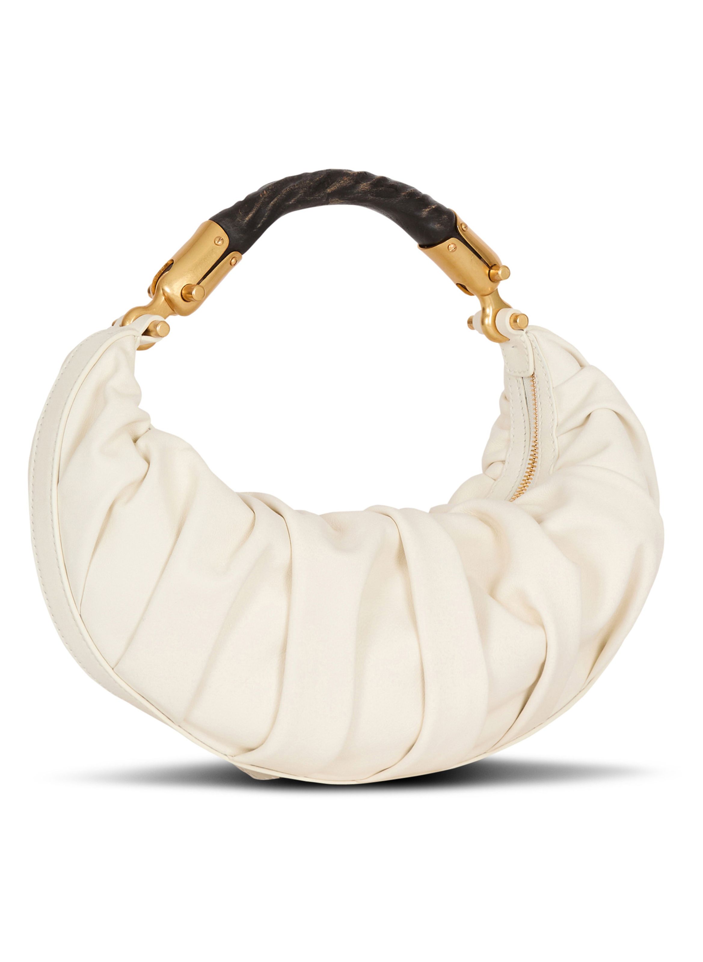 Sac ebene medium en cuir de veau BALMAIN Beige