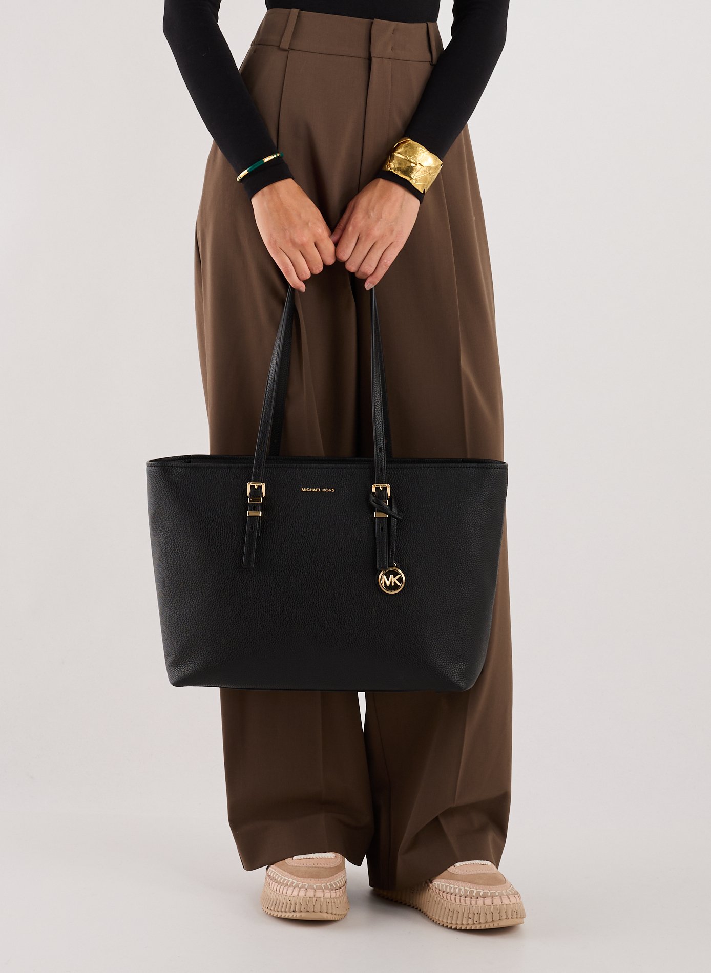 Sac cabas en cuir Grand Quinn MICHAEL KORS Noir