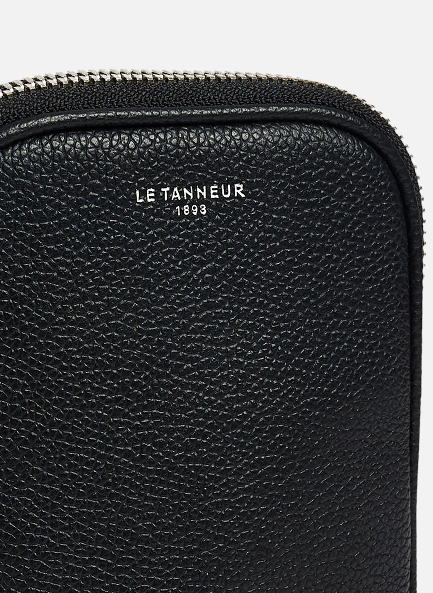 Etui téléphone en cuir grainé LE TANNEUR Noir