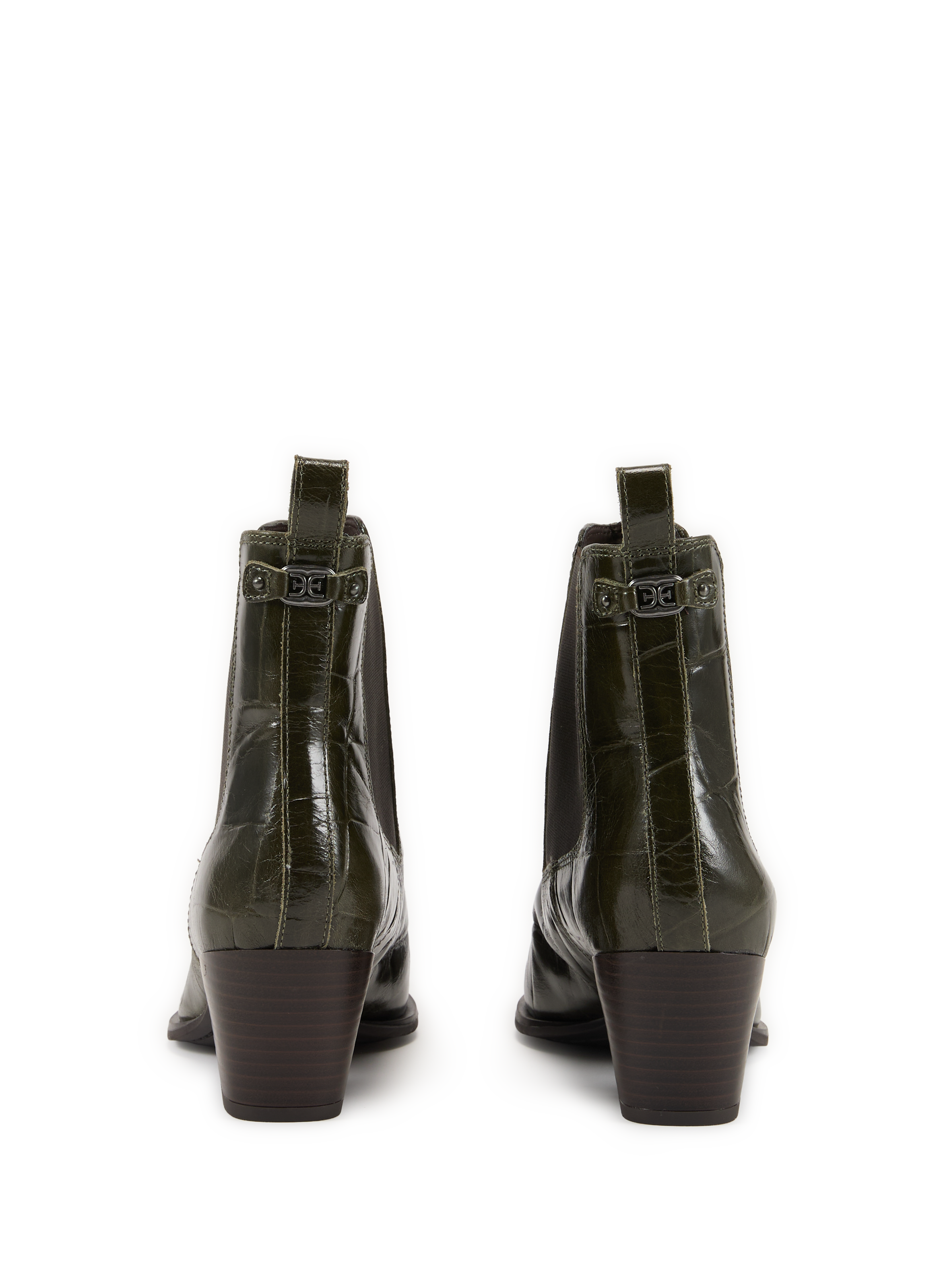 Bottines en cuir  SAM EDELMAN Kaki