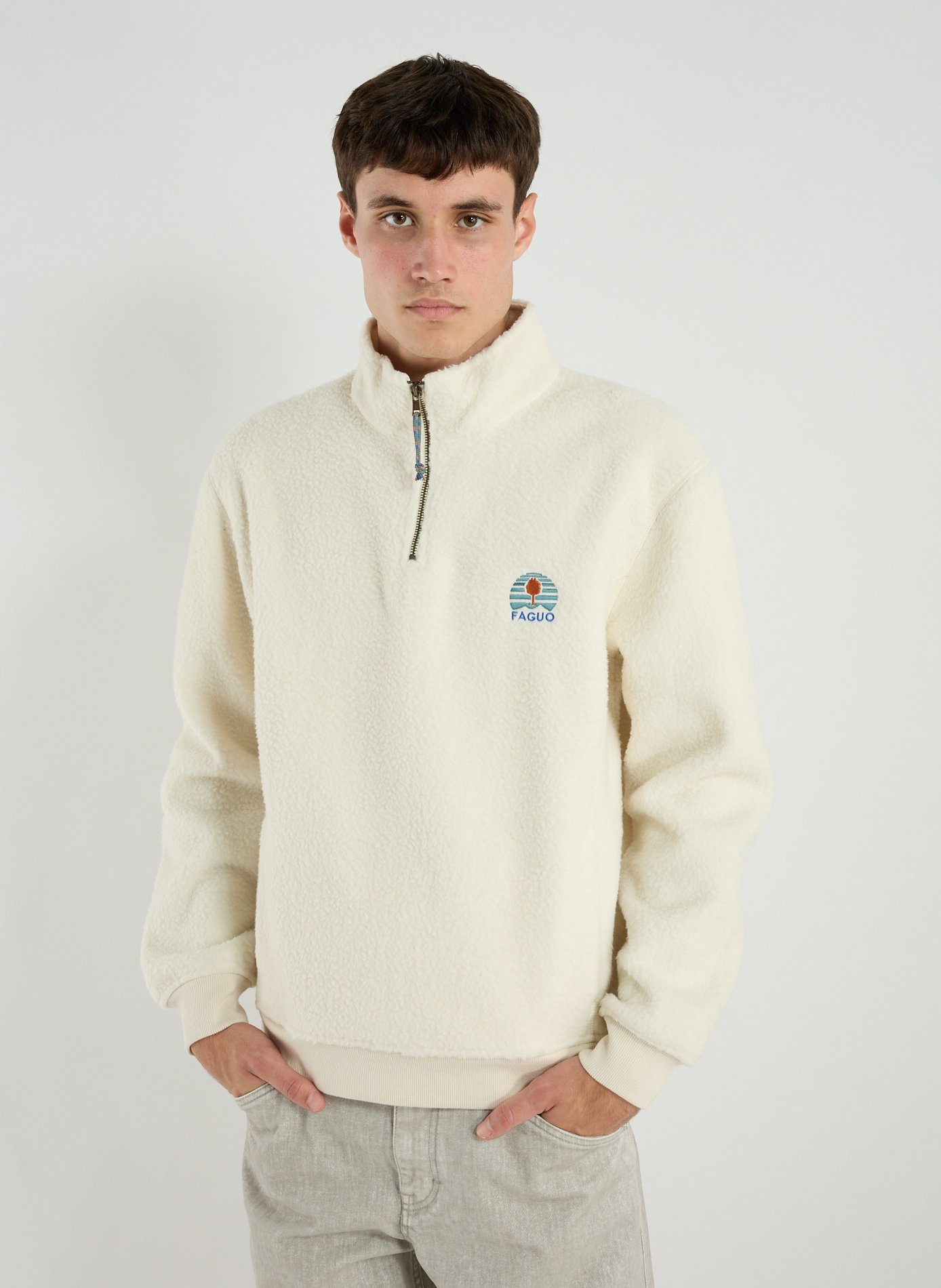 FAGUO Veste sans manches réversible en coton Vert