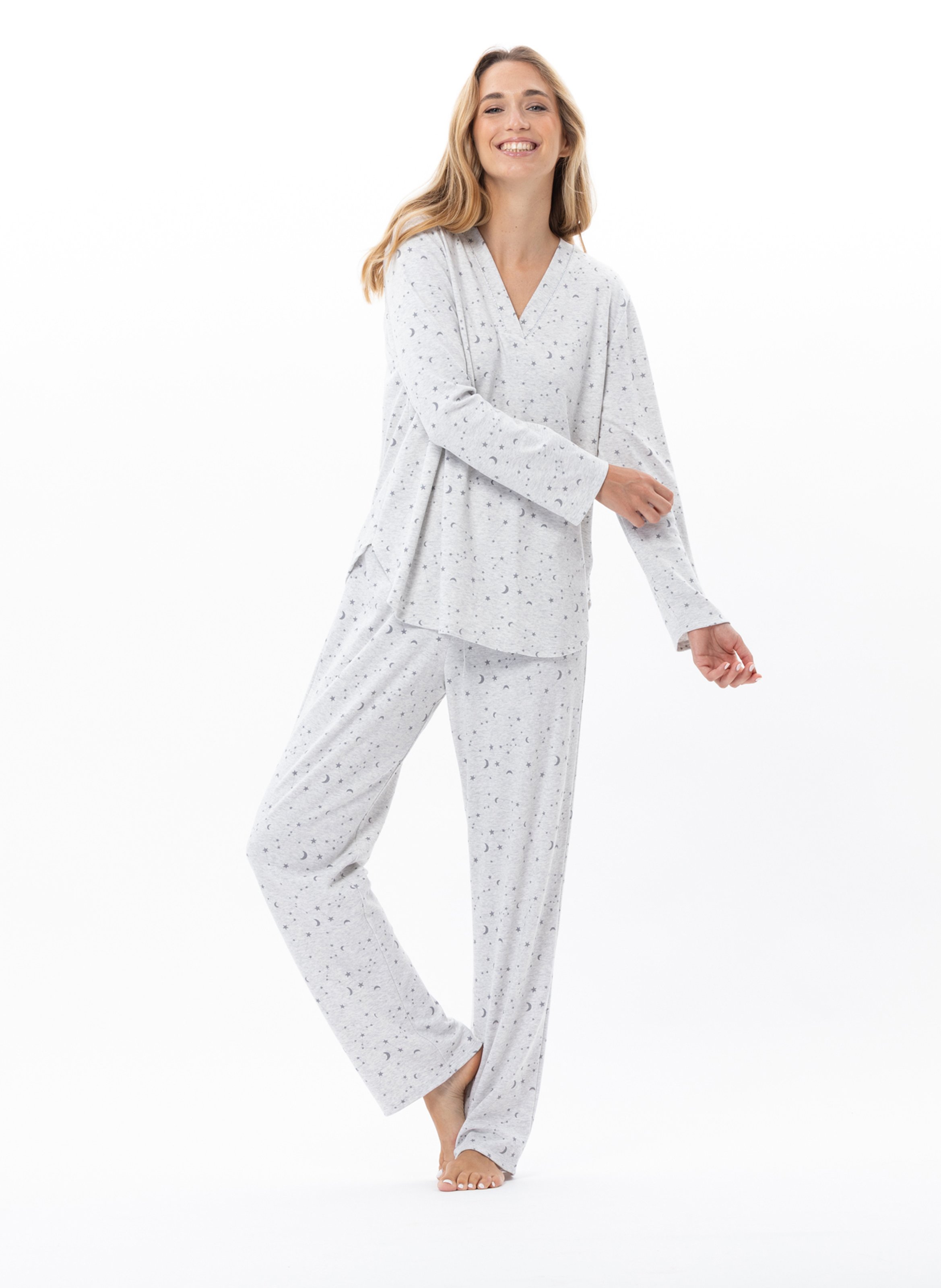 Pyjama en coton luna 102 LE CHAT Gris