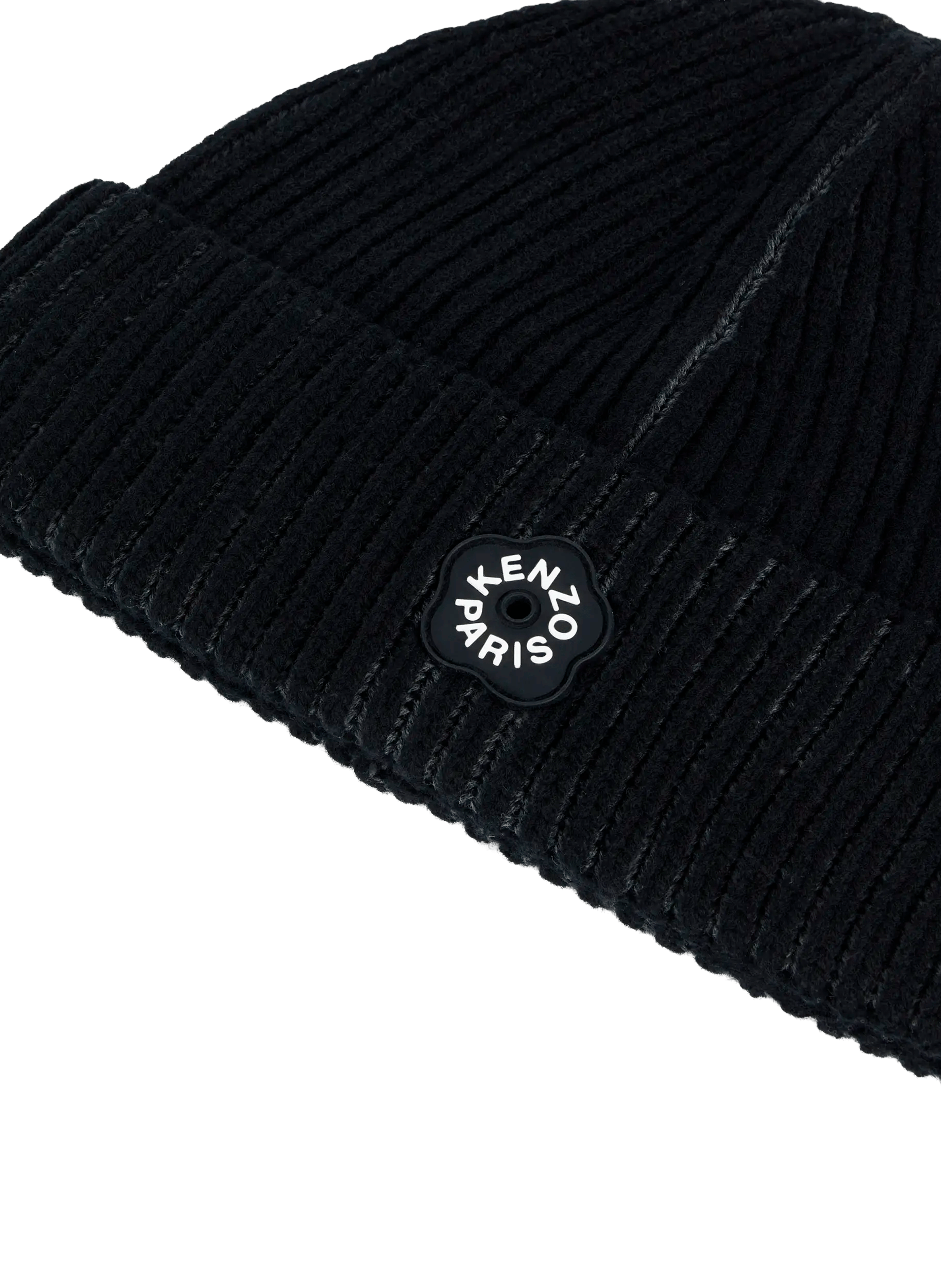 Wool and cotton beanie KENZO Black
