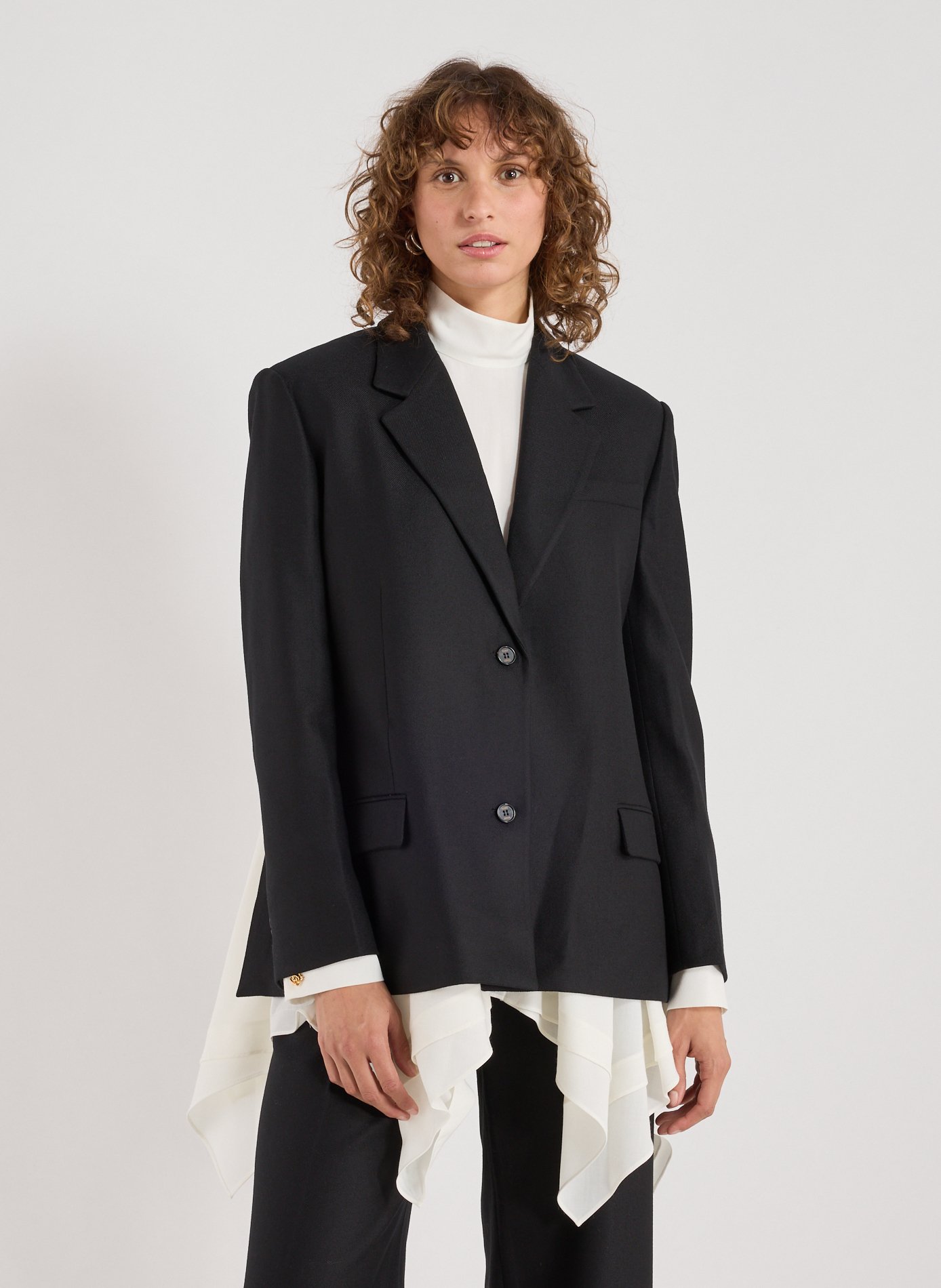 Convertible coat with wool blend skirt EENK Black