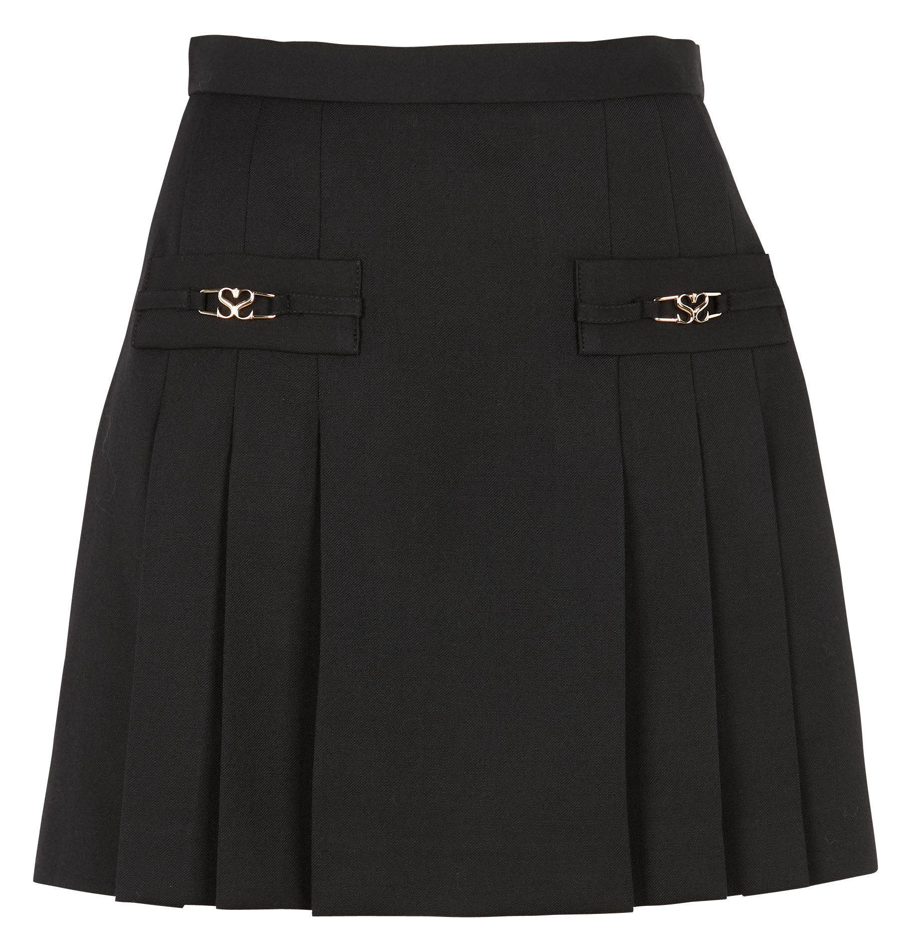 Jupe courte en laine SANDRO Noir