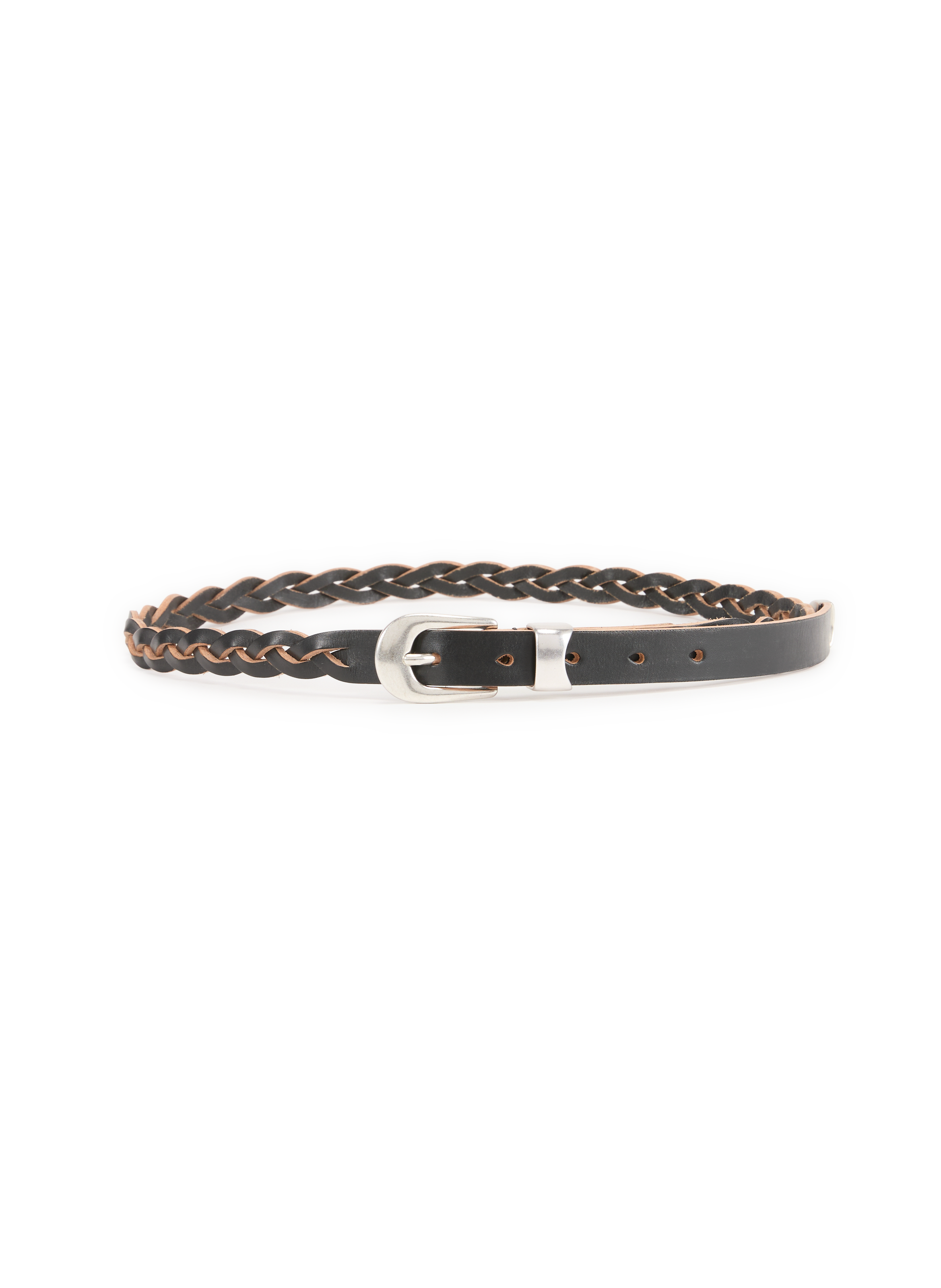OUR LEGACY Ceinture tressée en cuir Noir