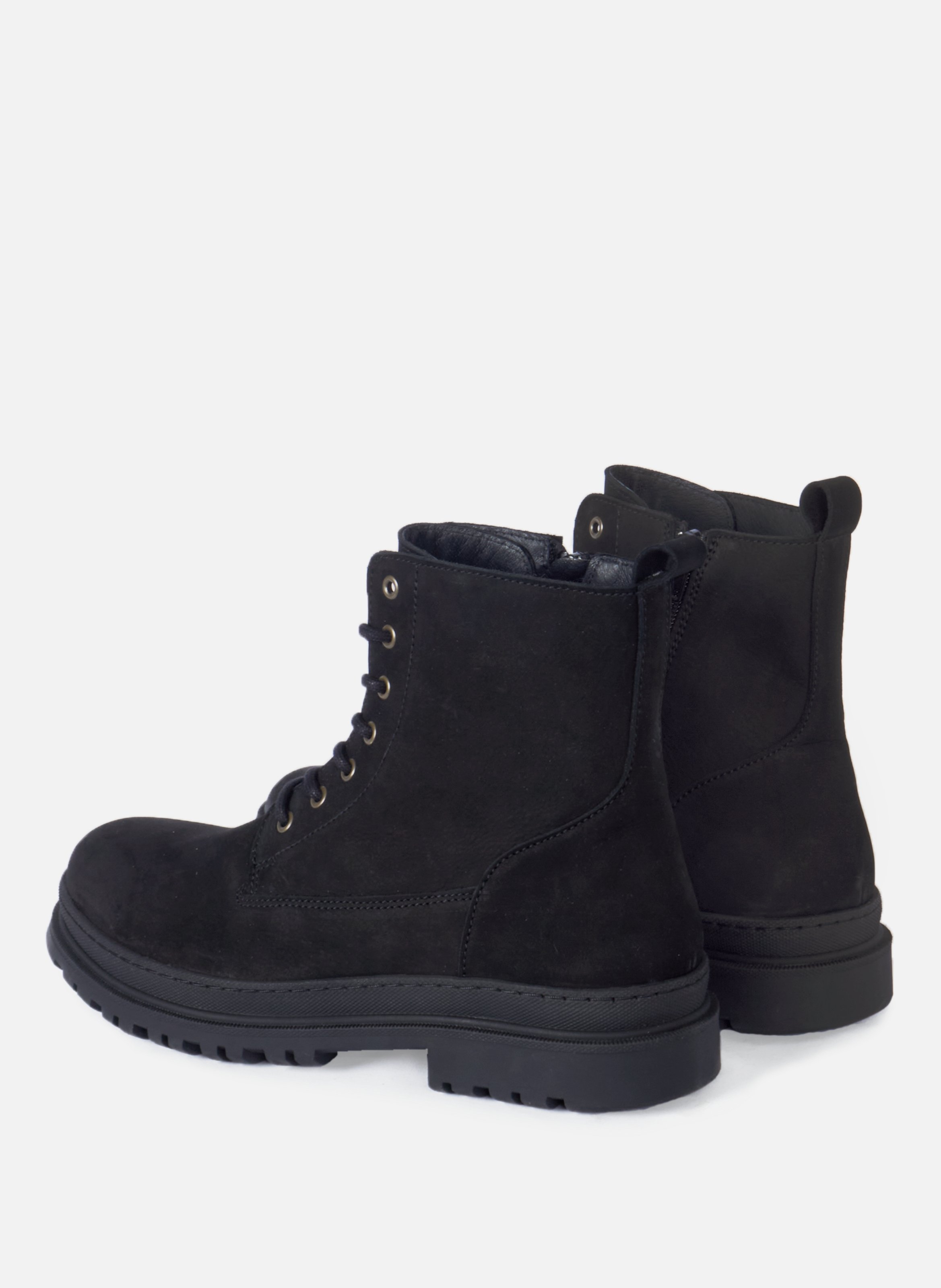 Boots lacet sacha cuir nubuck noir JULES & JENN Noir