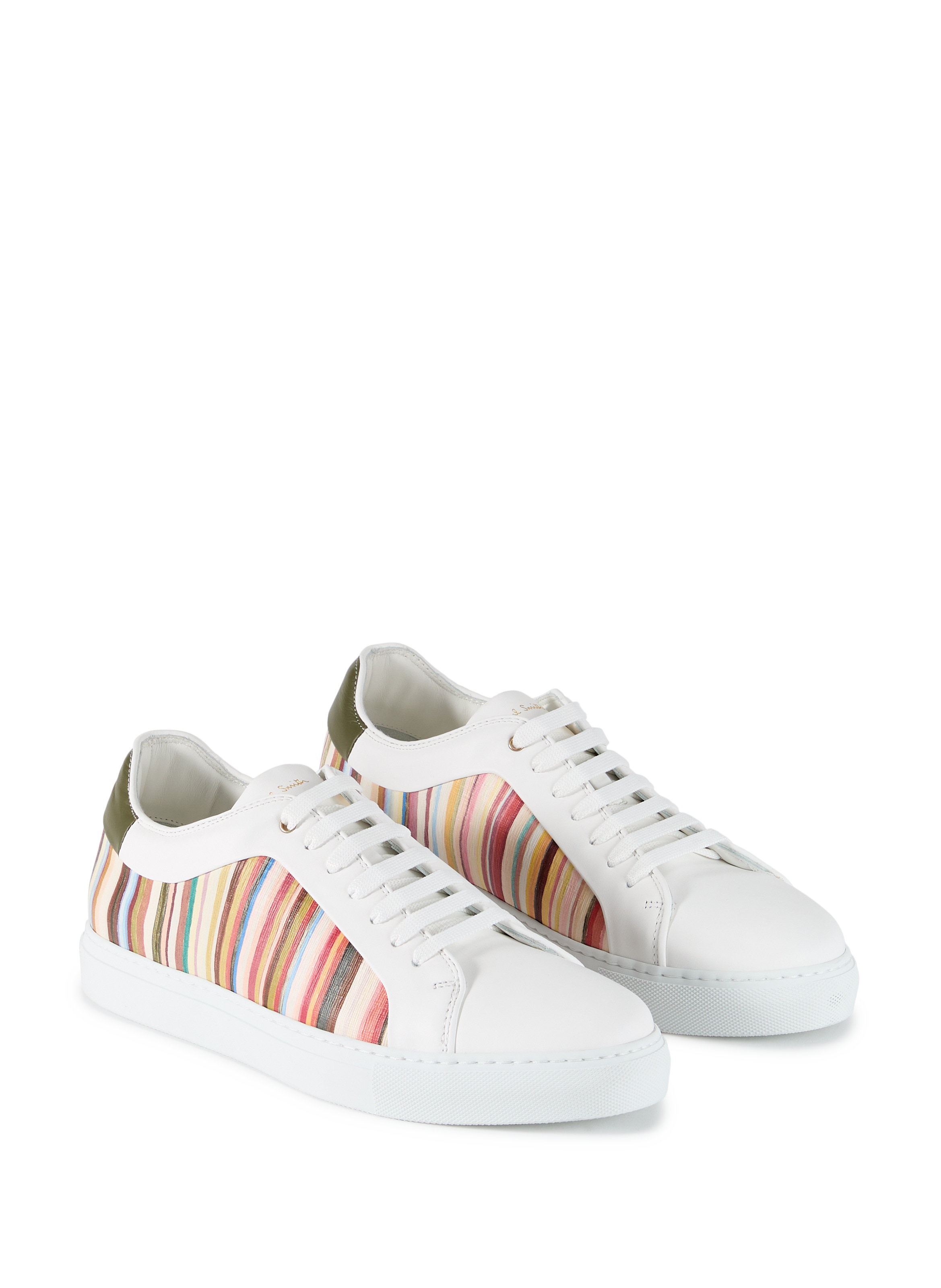Gestreifte Ledersneaker PAUL SMITH Mehrfarbig