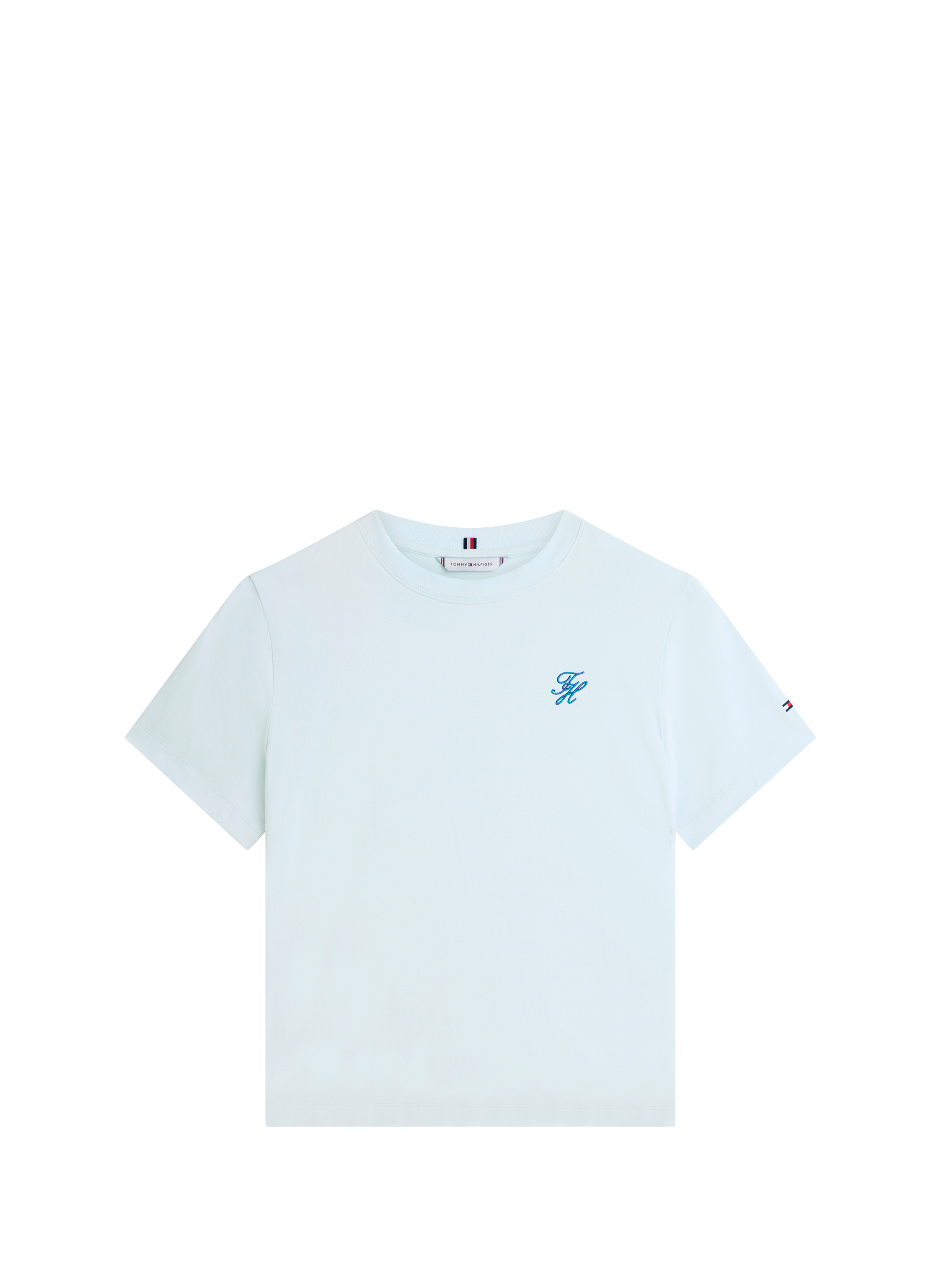 T-shirt avec logo en coton TOMMY HILFIGER Bleu