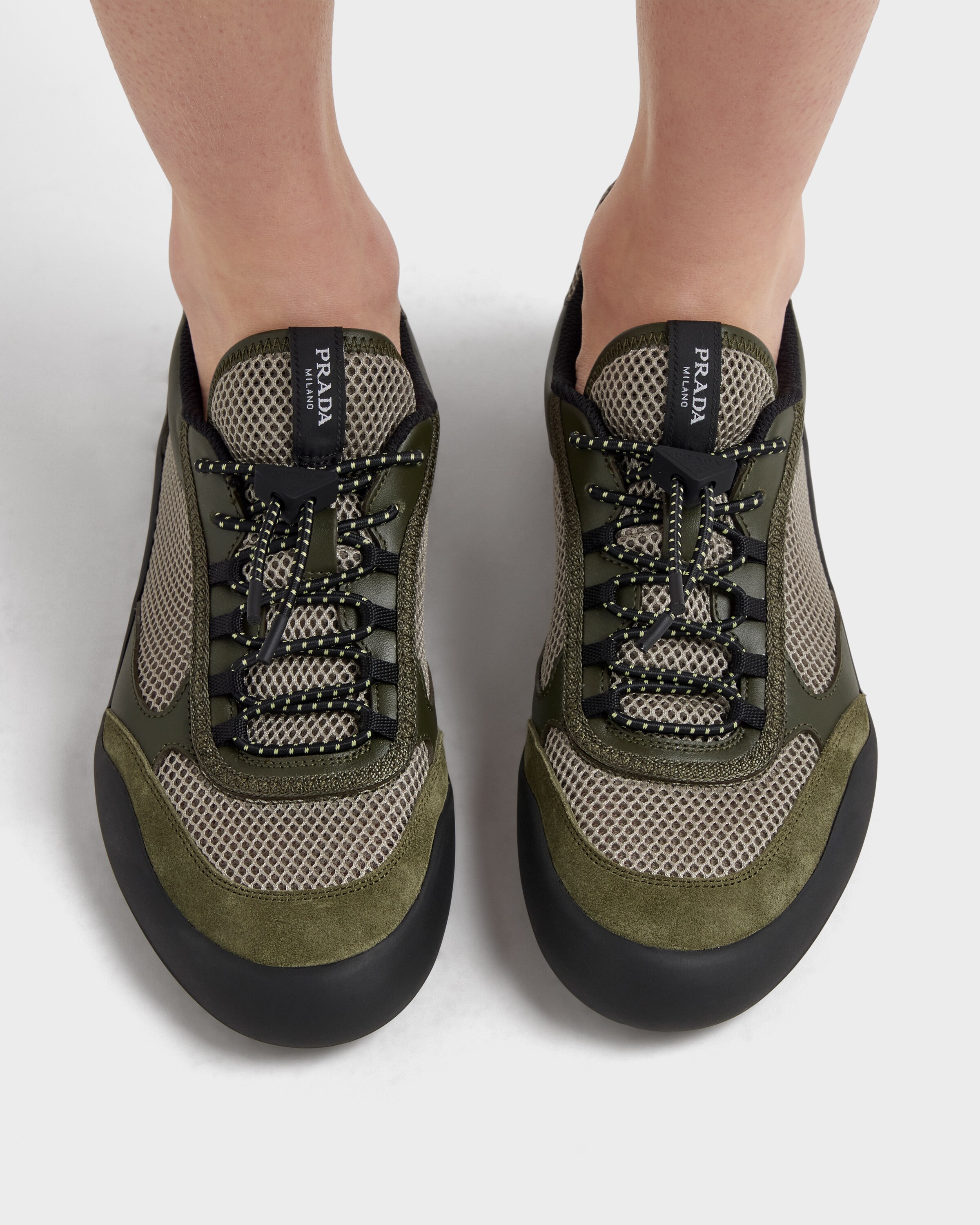 Baskets speedrock en mesh PRADA Vert