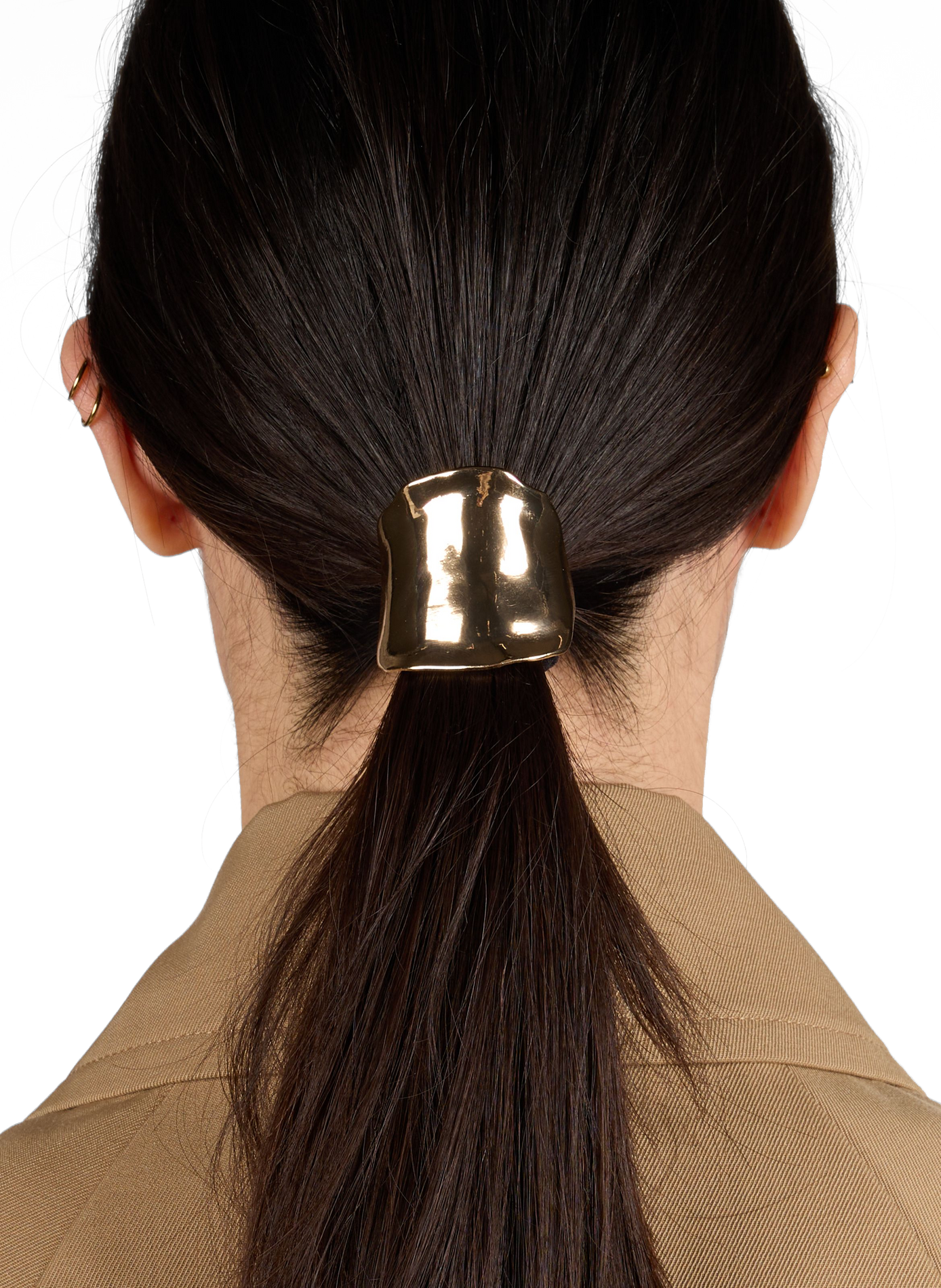 Elastic hair tie with metal embellishment AU PRINTEMPS PARIS Golden