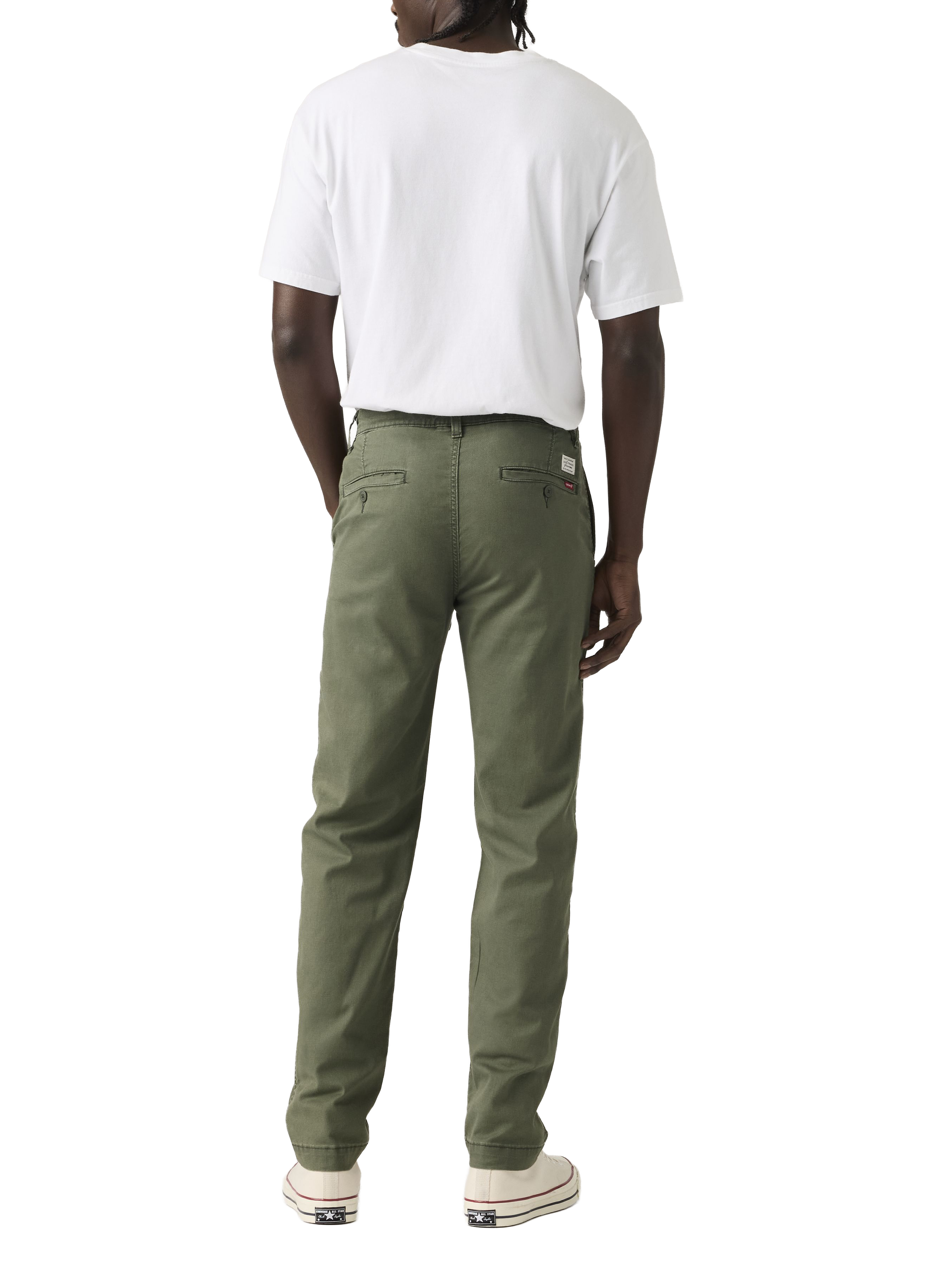 Straight pants in cotton and linen blend LEVI'S Green