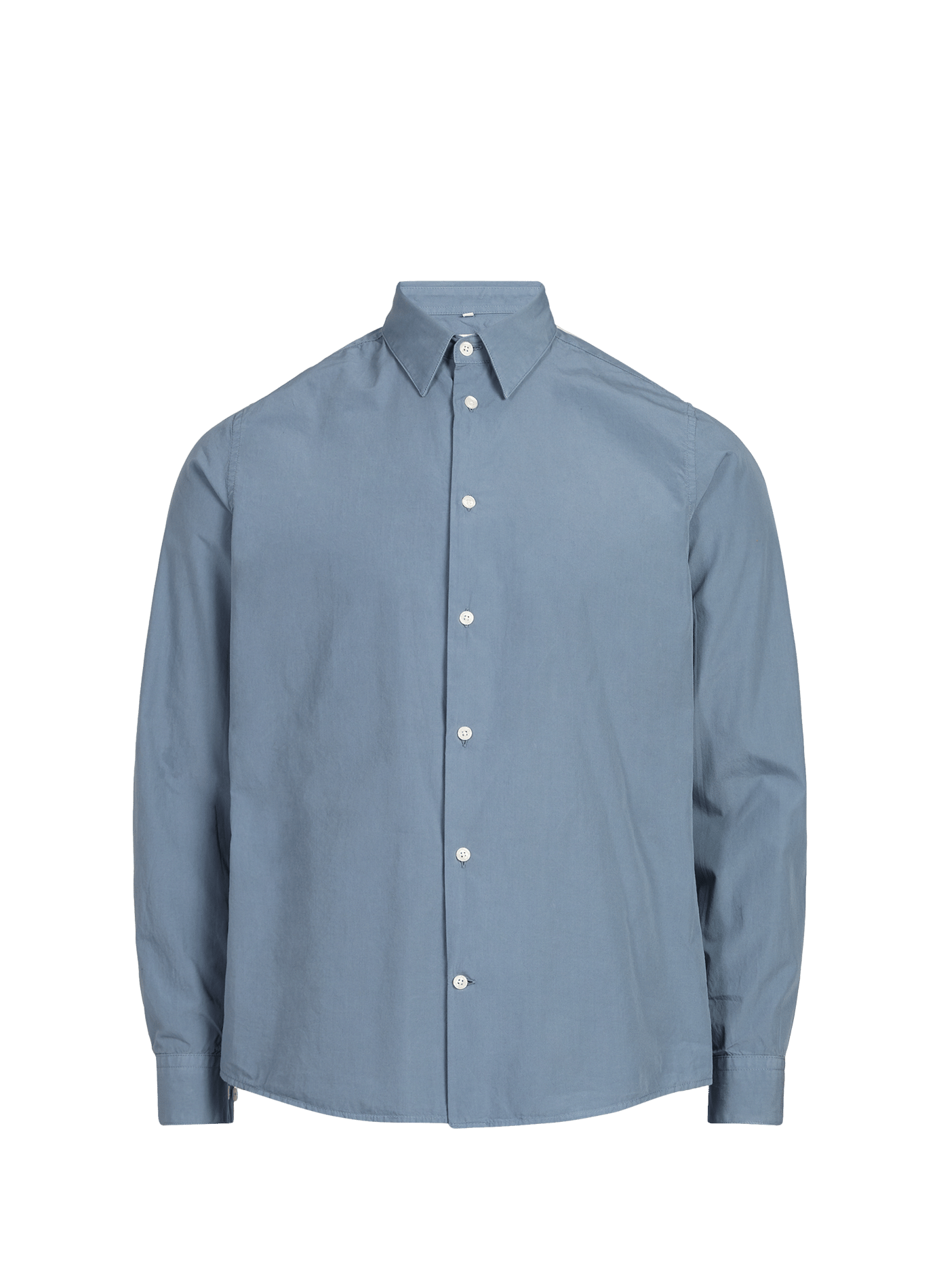Straight classic collar shirt in cotton AU PRINTEMPS PARIS Blue