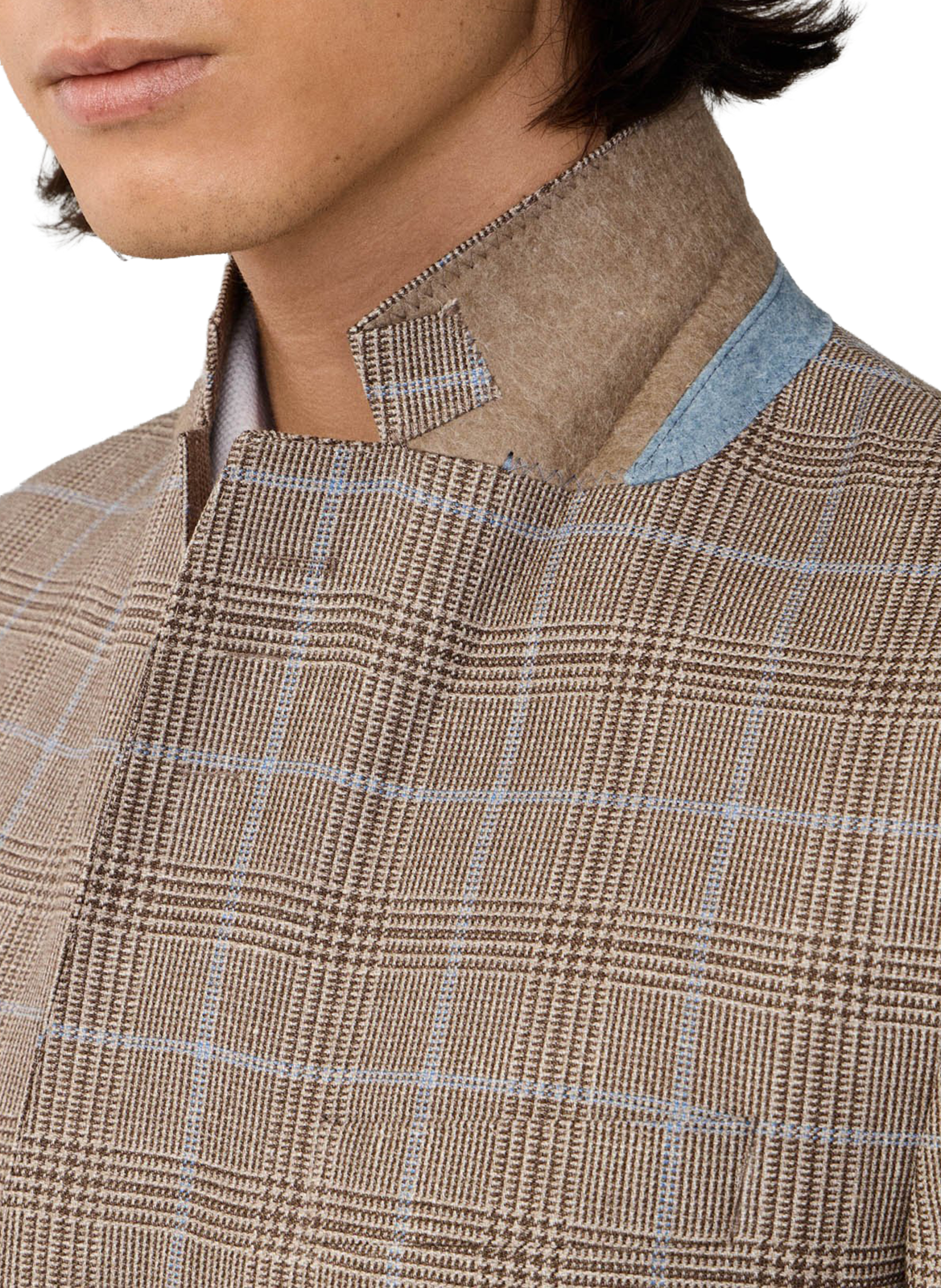 Fitted jacket in wool, linen, and silk HACKETT Beige