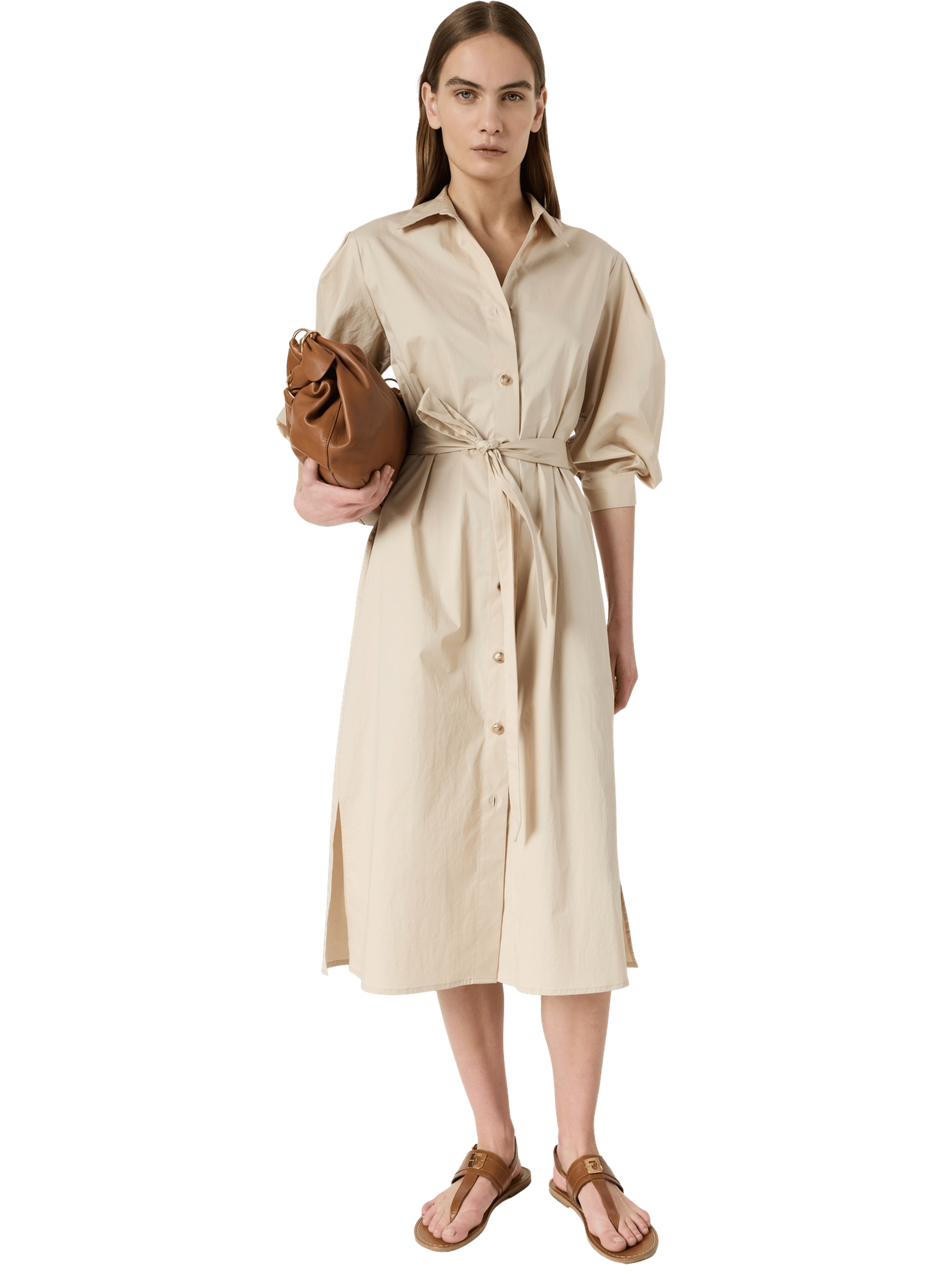 Robe chemise en coton - ralia GERARD DAREL Beige