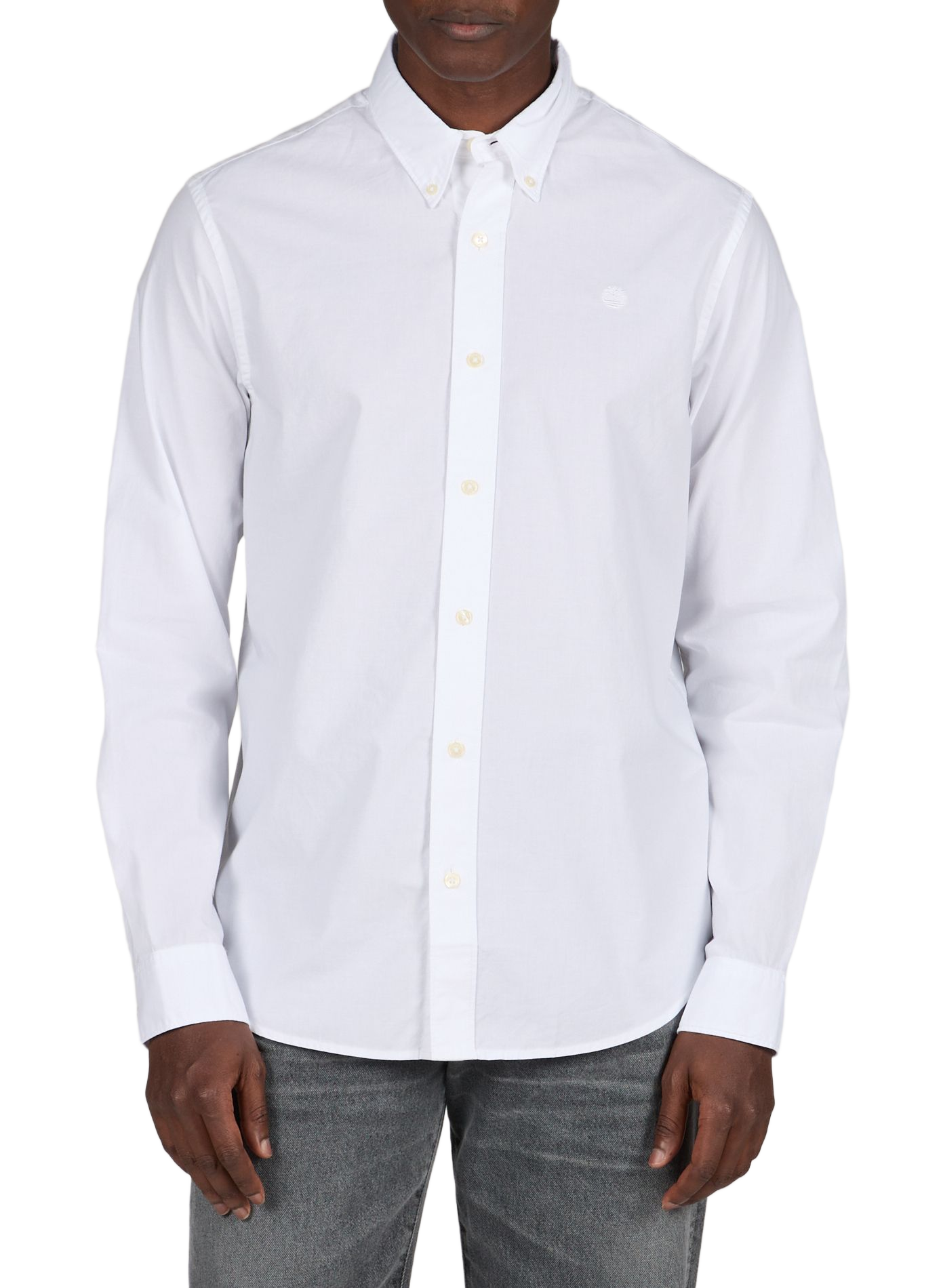 Chemise col américain en coton TIMBERLAND Blanc