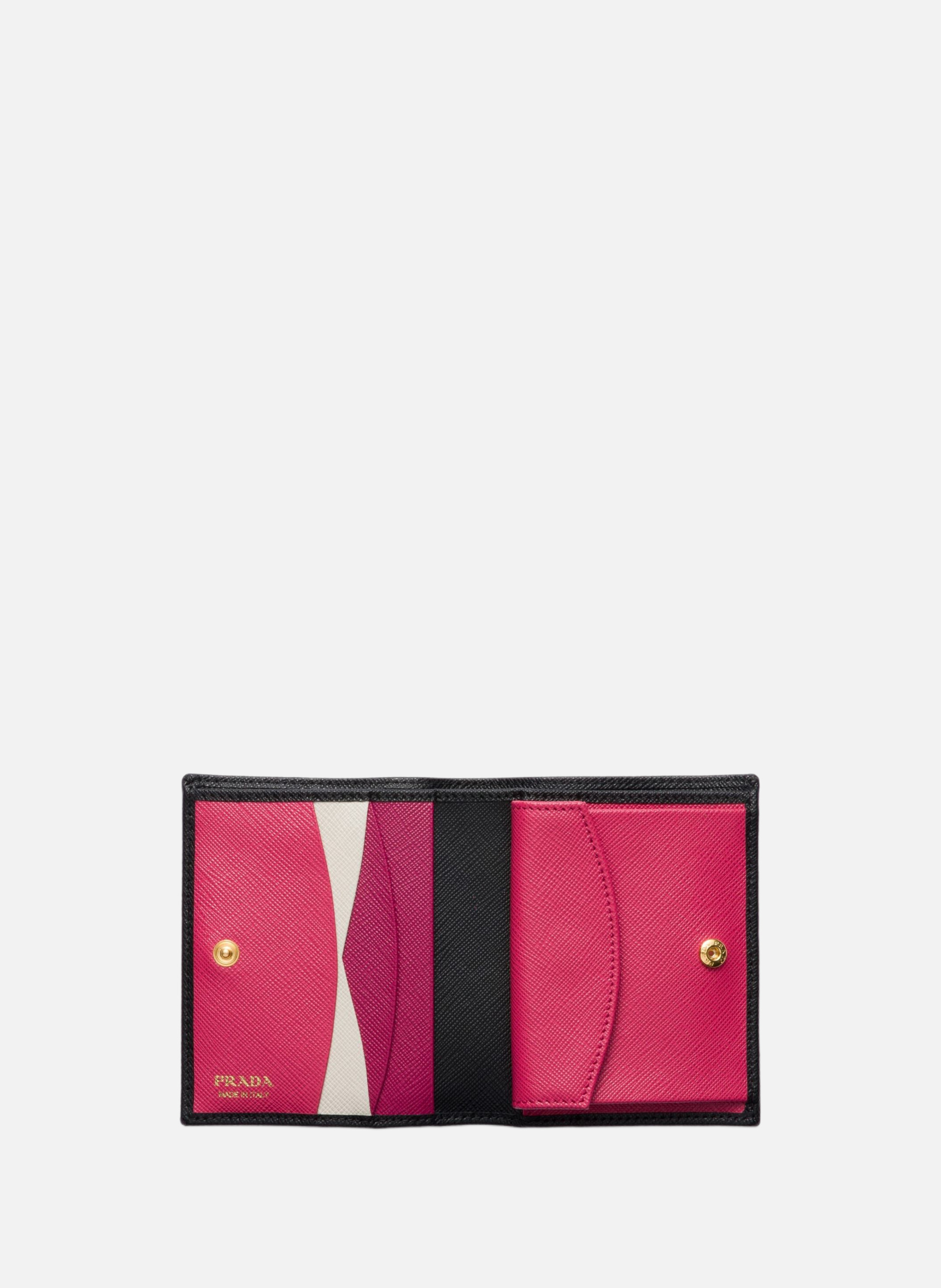 Portefeuille en cuir PRADA Noir