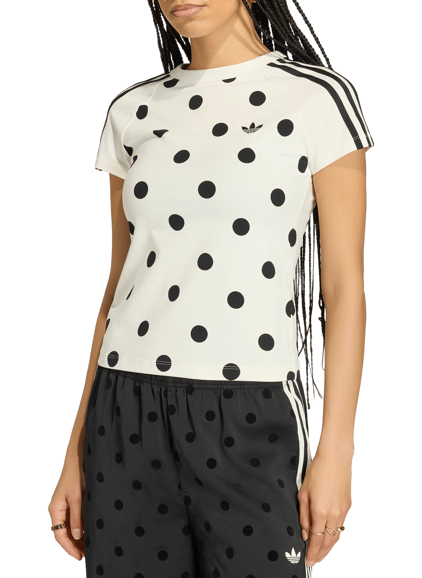 Slim Cali polka dot T-shirt ADIDAS White