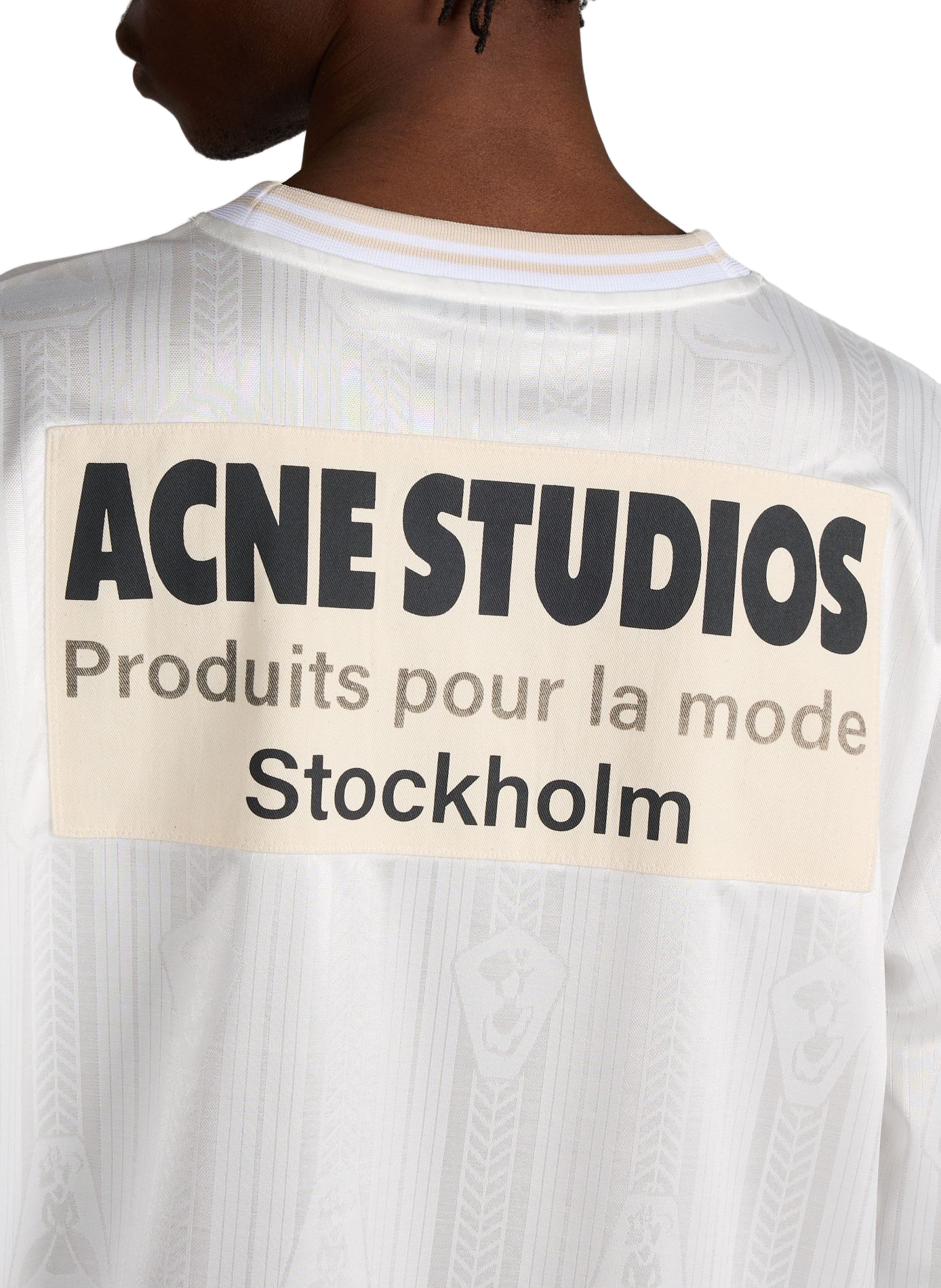 Maillot de sport en jersey brodé ACNE STUDIOS Blanc