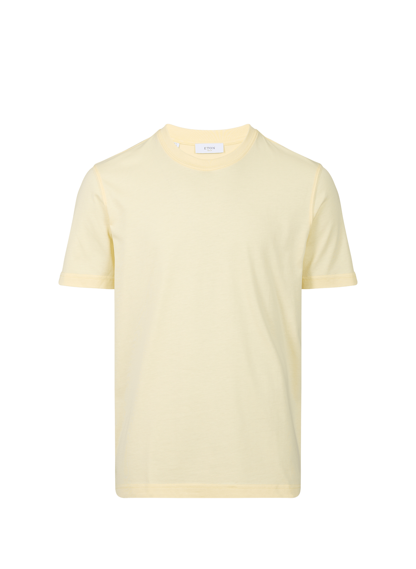 Effen T-shirt met rechte pasvorm ETON Geel