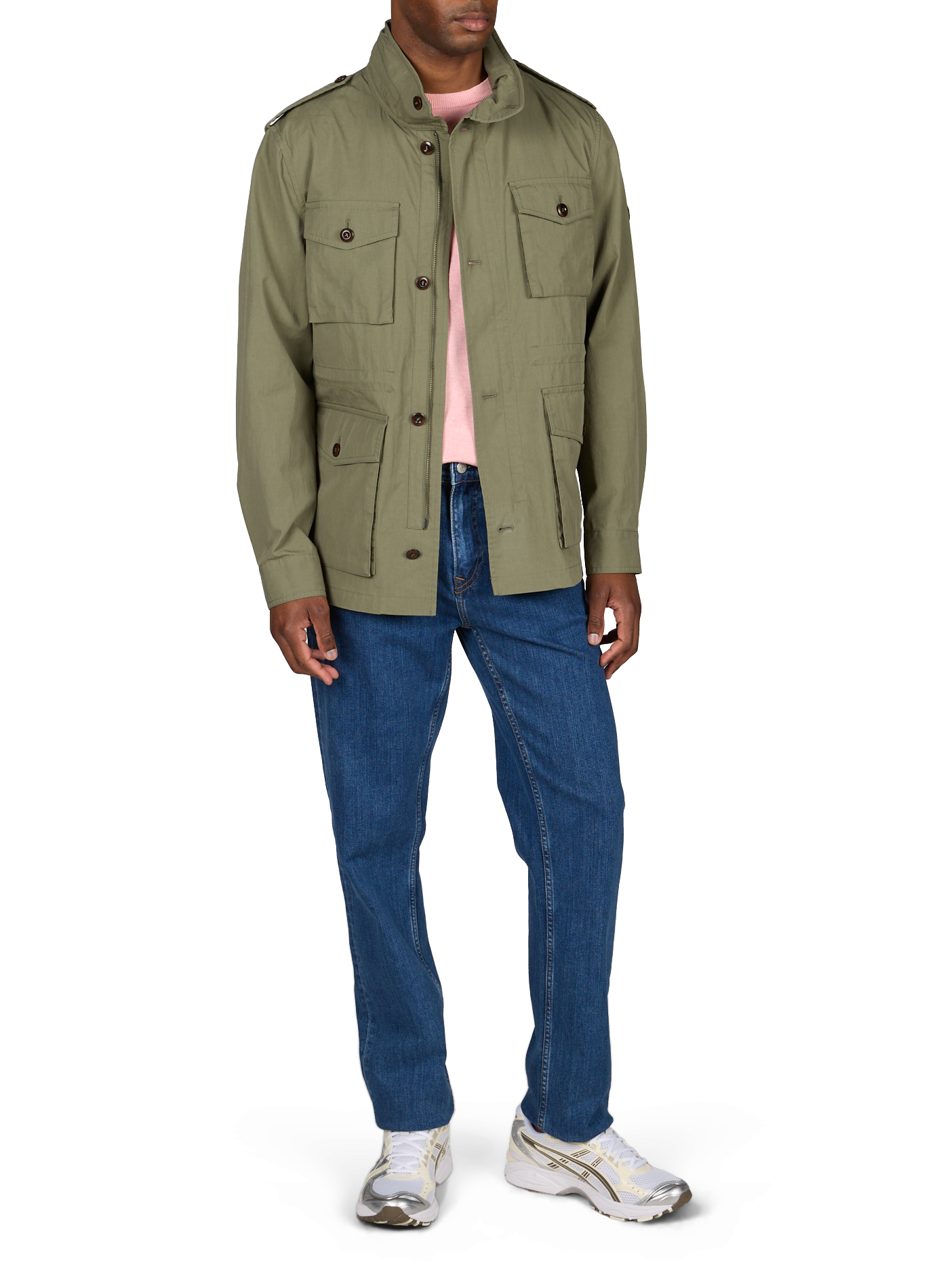 Blouson droit en coton mélangé GANT Vert
