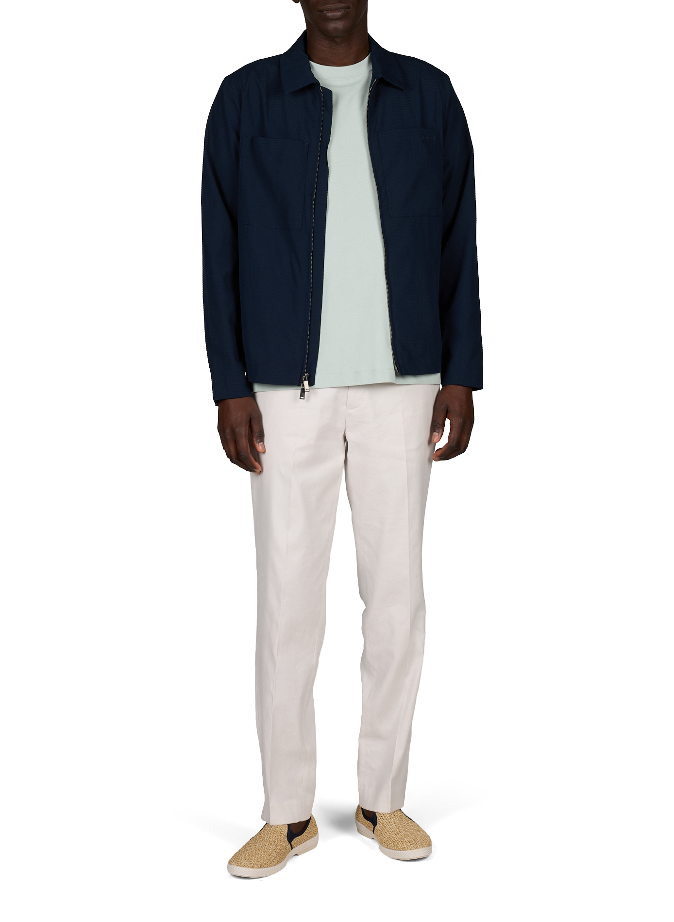 Veste légère texturé en seersucker CALVIN KLEIN Bleu