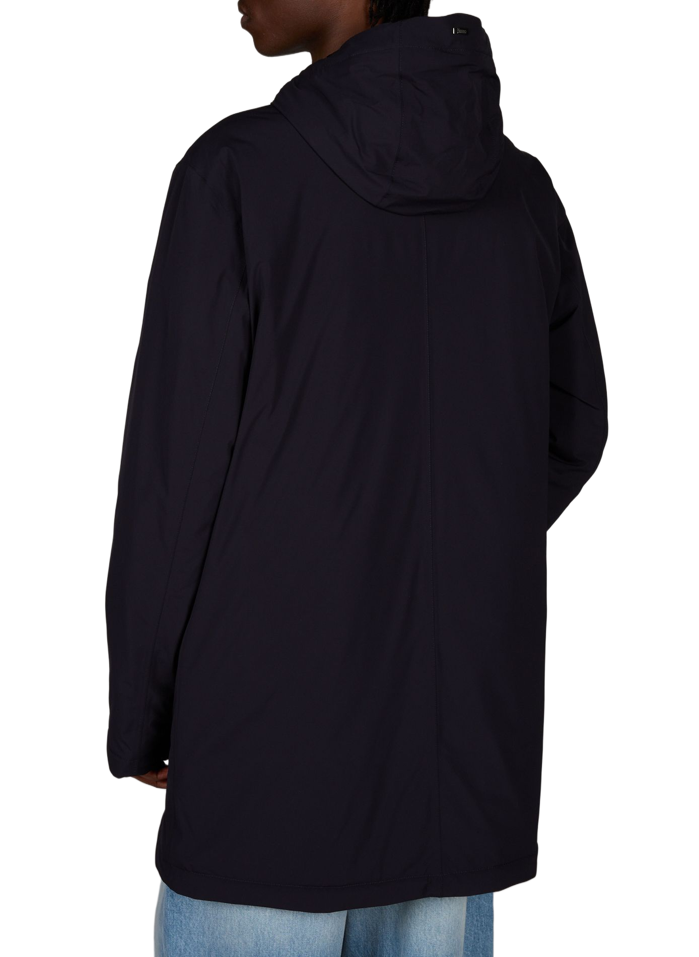 Mittellanger Parka mit Reißverschlusskapuze HERNO Blau