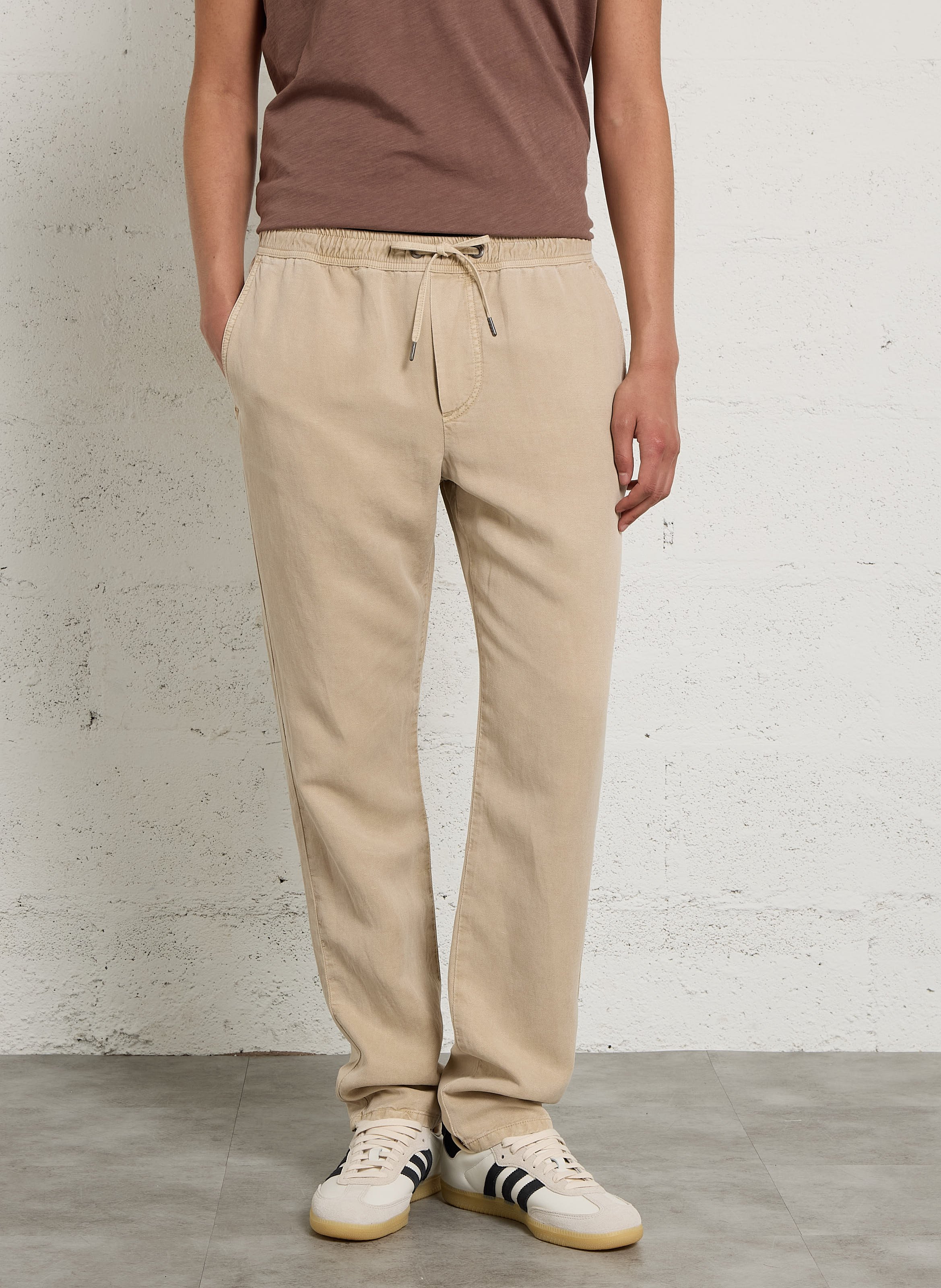 Pantalon droit IKKS Beige