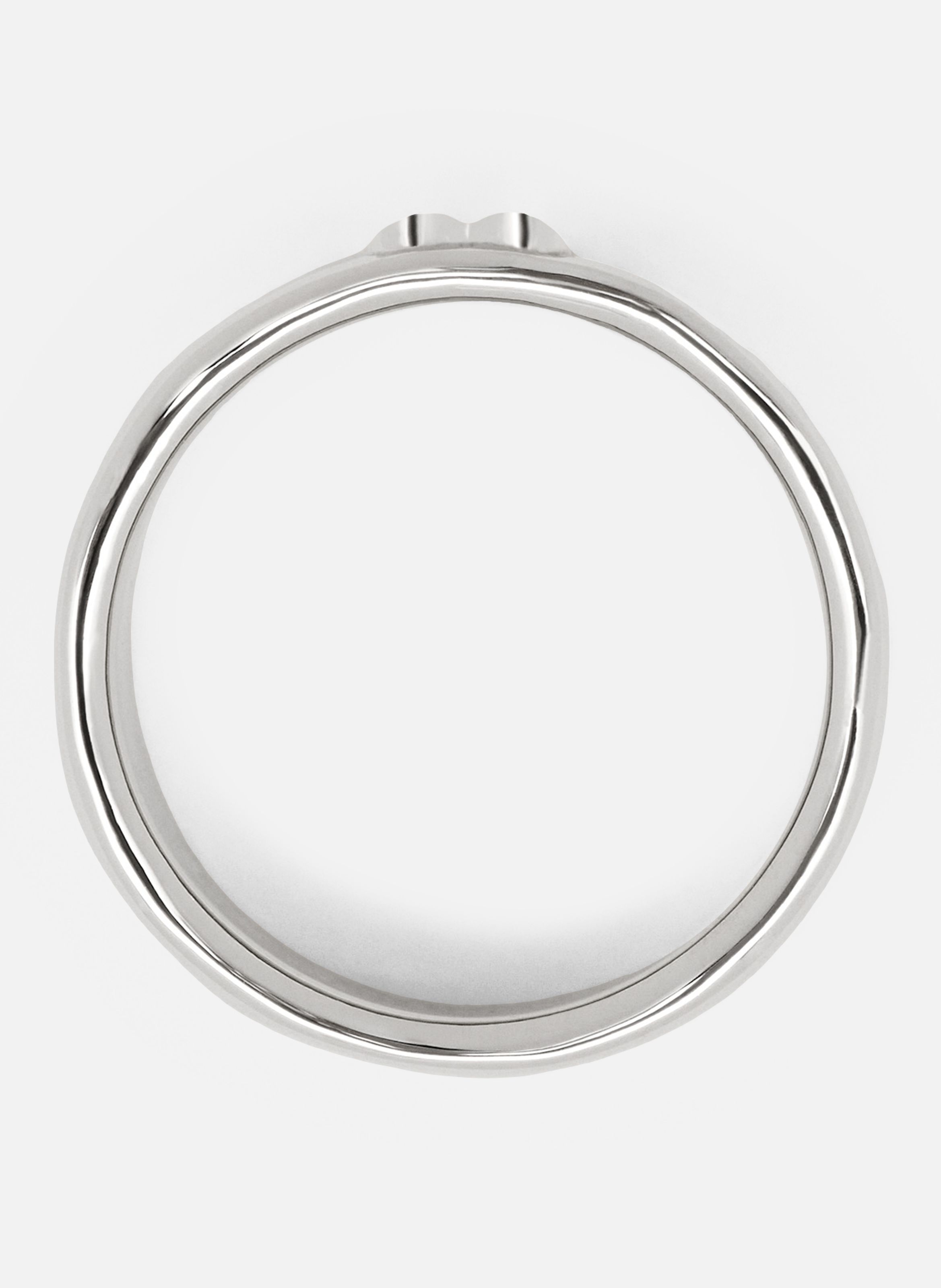 Bague unisexe en laiton ami de coeur martelé AMI PARIS Gris