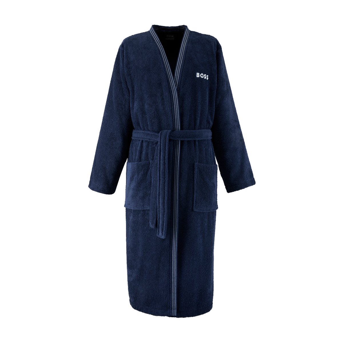 Peignoir long en coton, edge BleuBOSS HOME