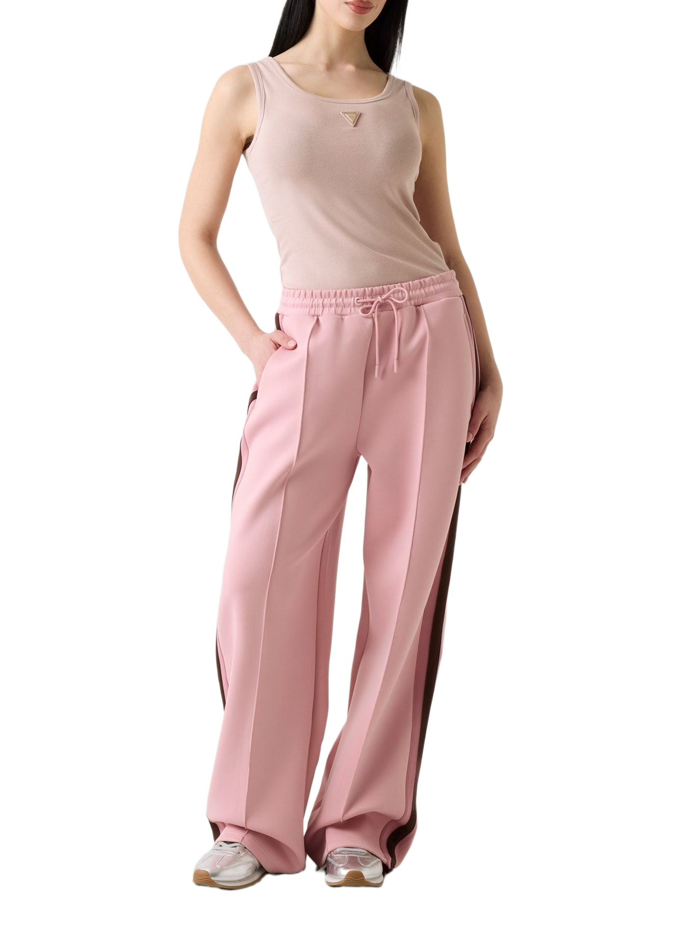 Rundhalsausschnitt Tanktop GUESS Rosa
