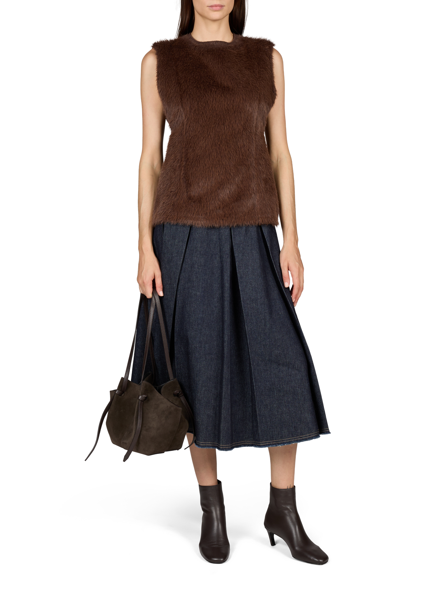 Leather ankle boots  TOTEME Brown