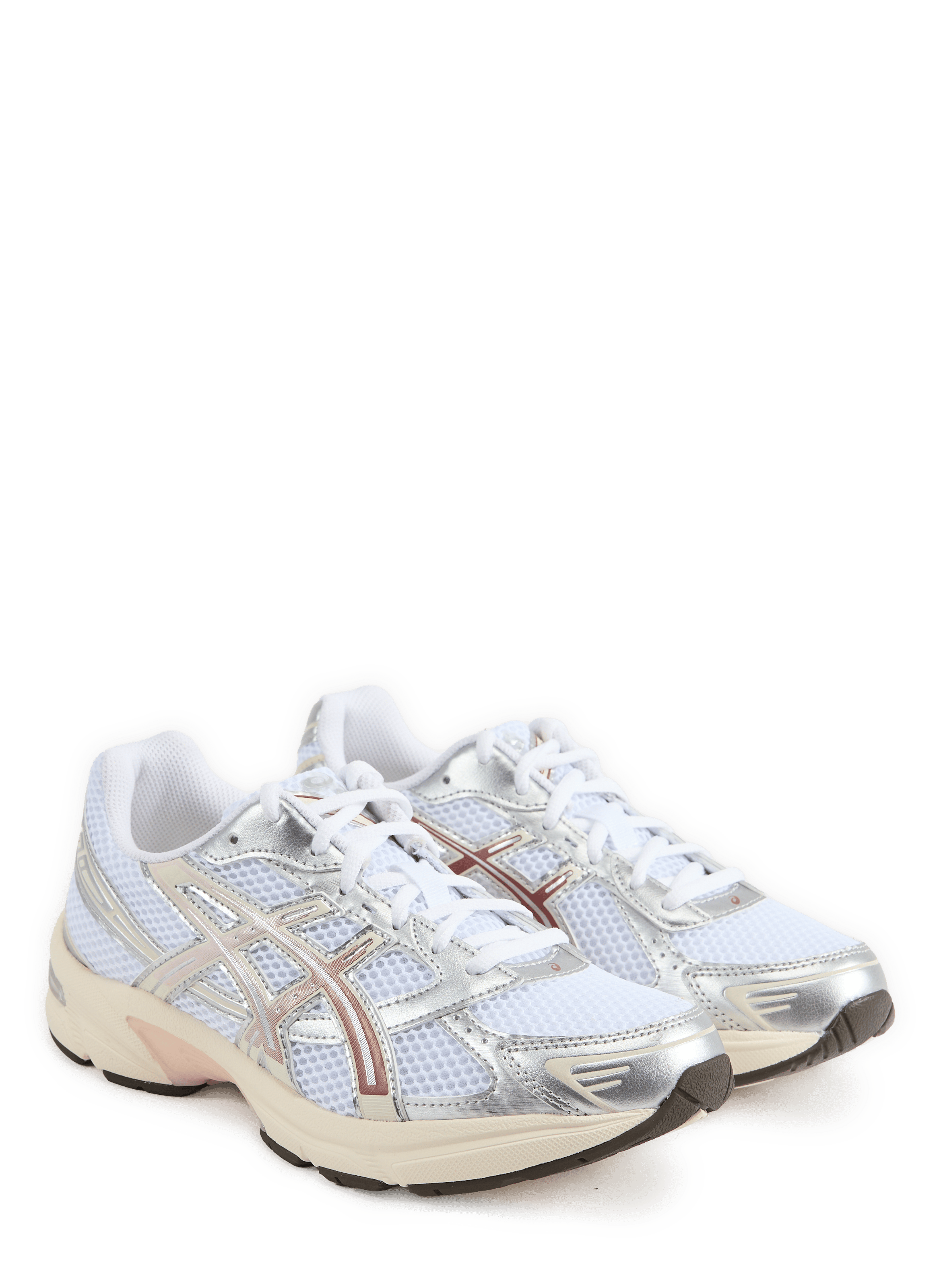 Serrated leather mixed sneakers ASICS White
