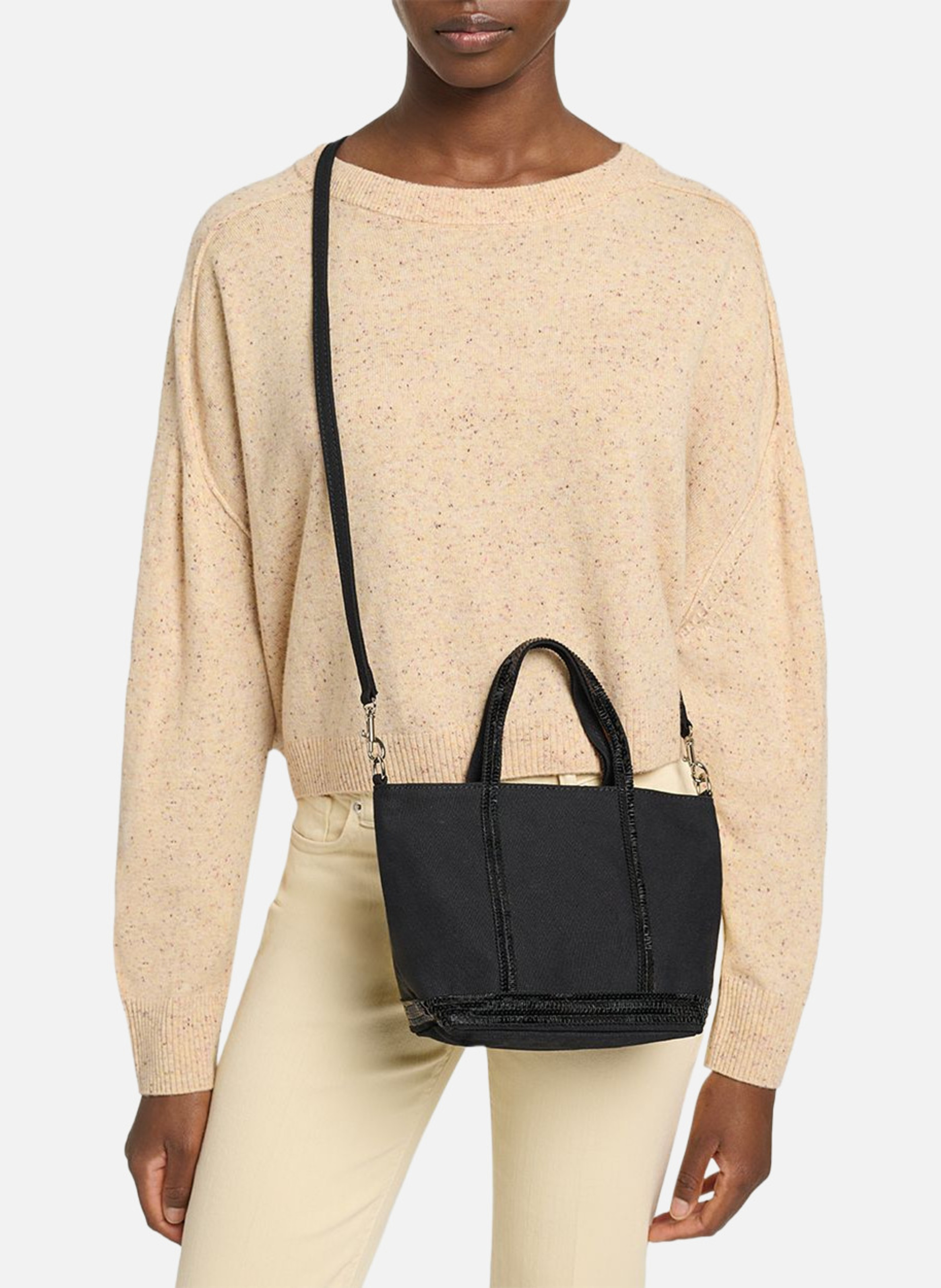 Cabas xs zippé en toile | Noir VANESSA BRUNO Femme